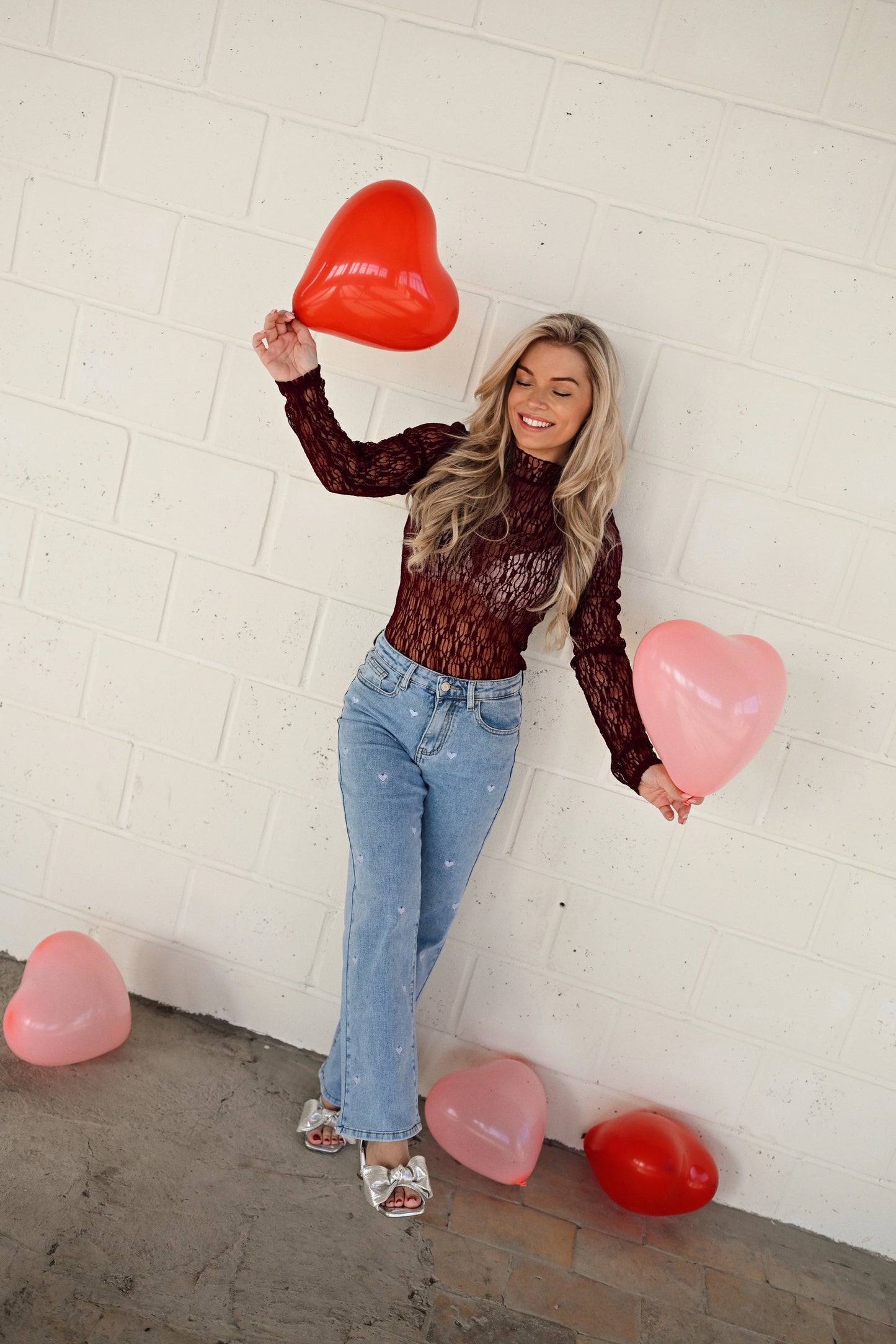 Jacqueline Lace Top - Bordeaux