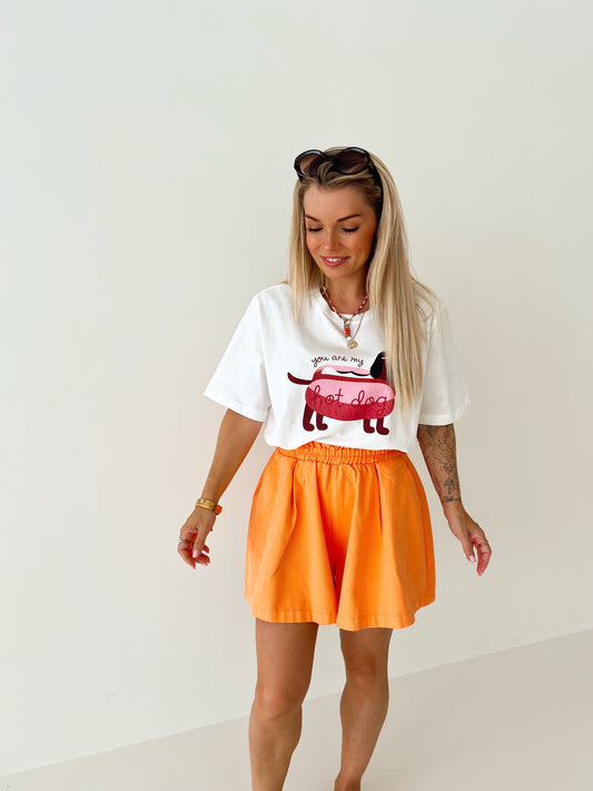 Denim Short Clementine Oranje