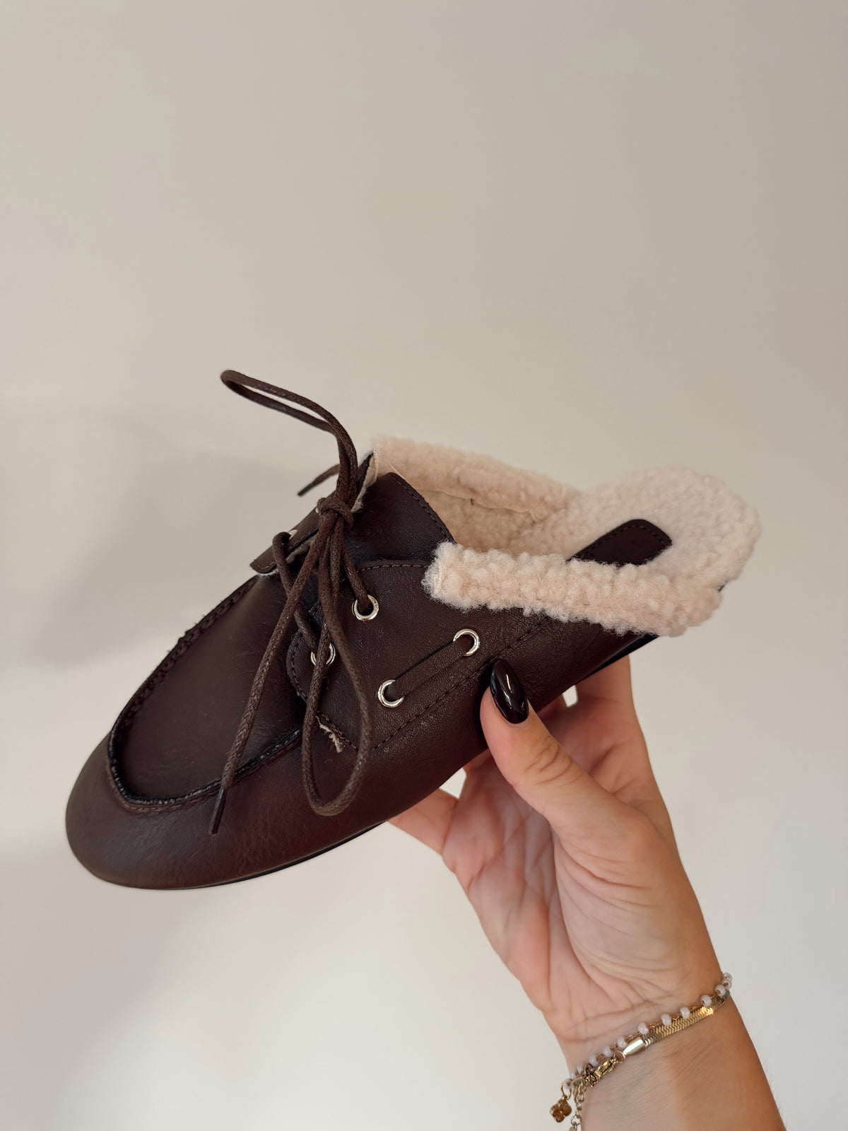 Loafers met veters - Donkerbruin