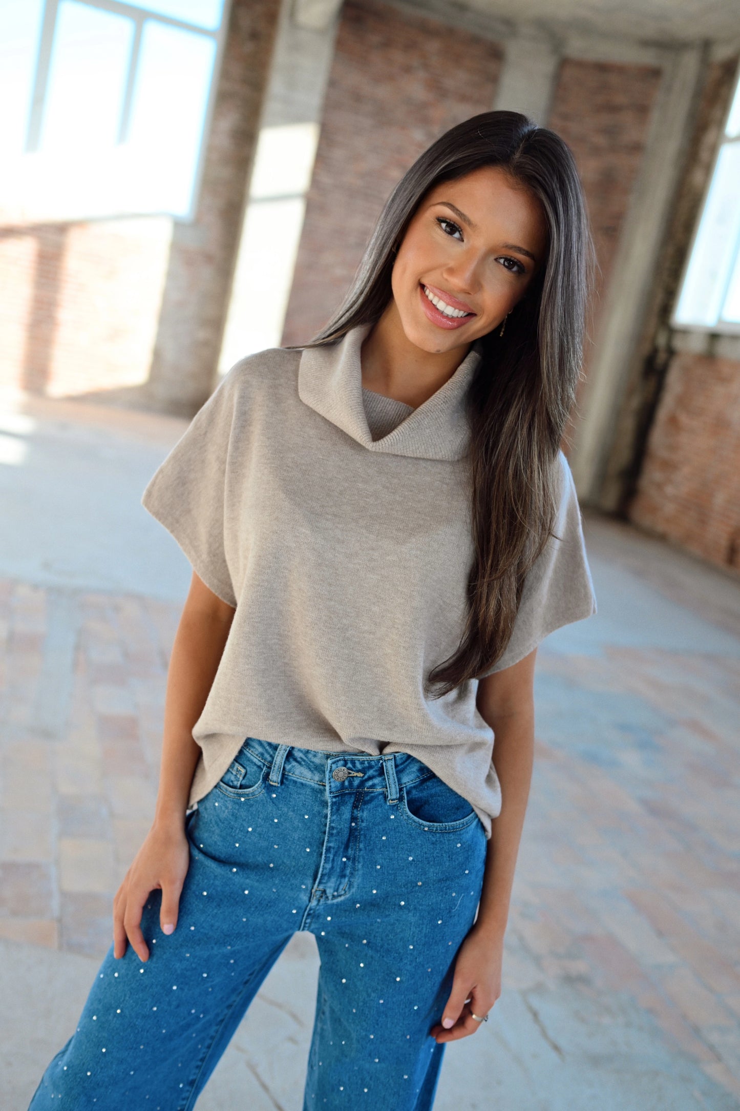 Estelle Rolkraag - Taupe