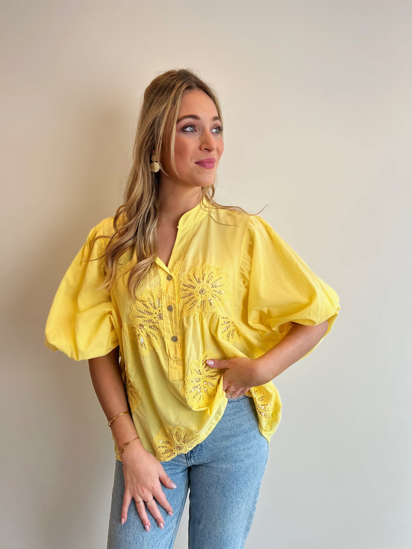 Blouse Fleur Geel