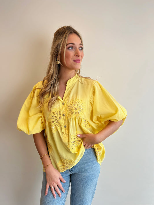Blouse Fleur Geel