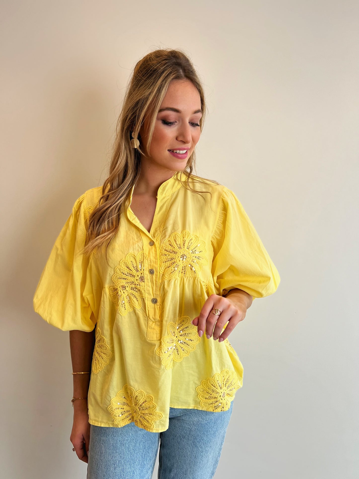 Blouse Fleur Geel