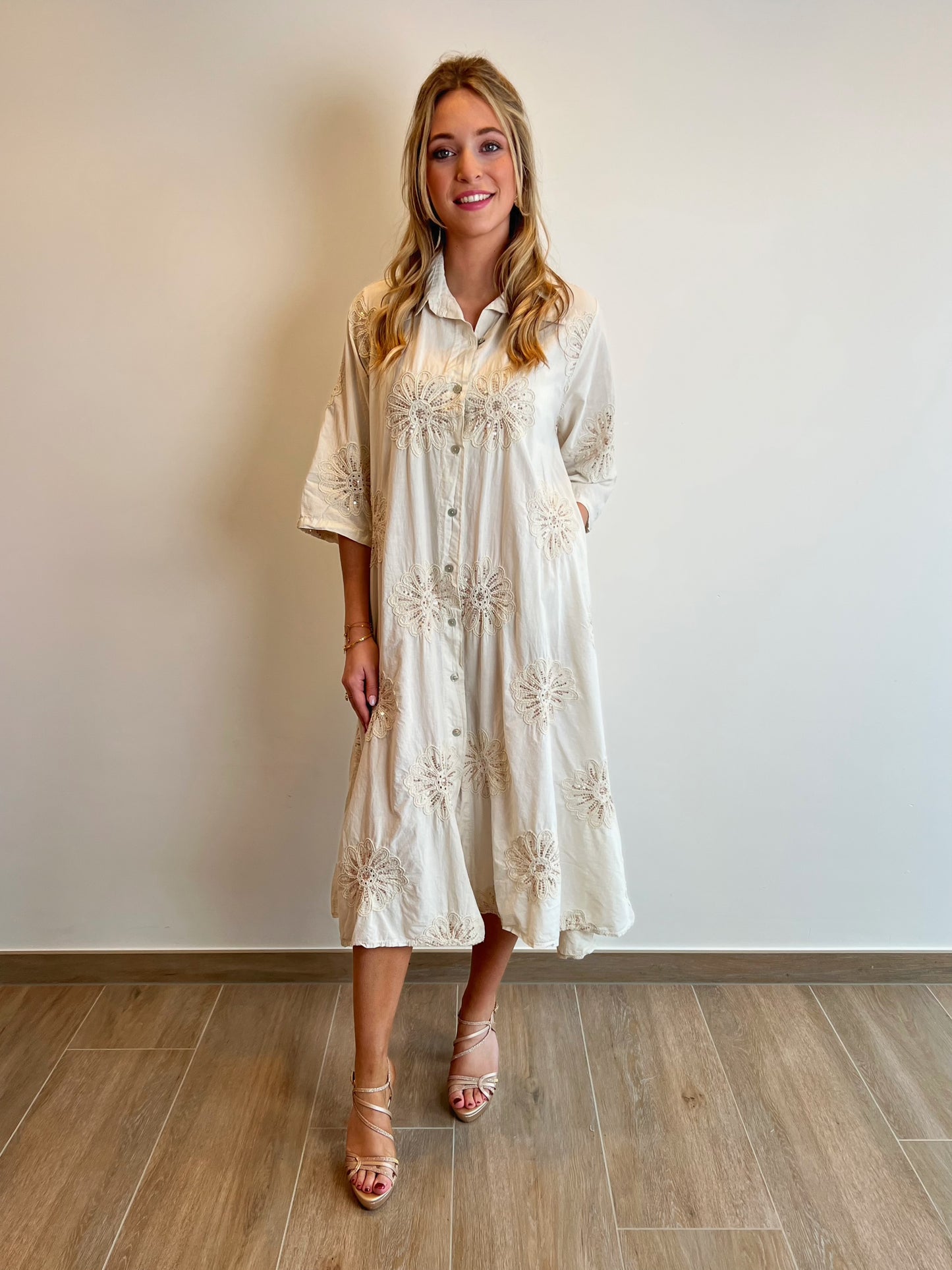 Maxi Jurk Fleur Beige (Last one!)