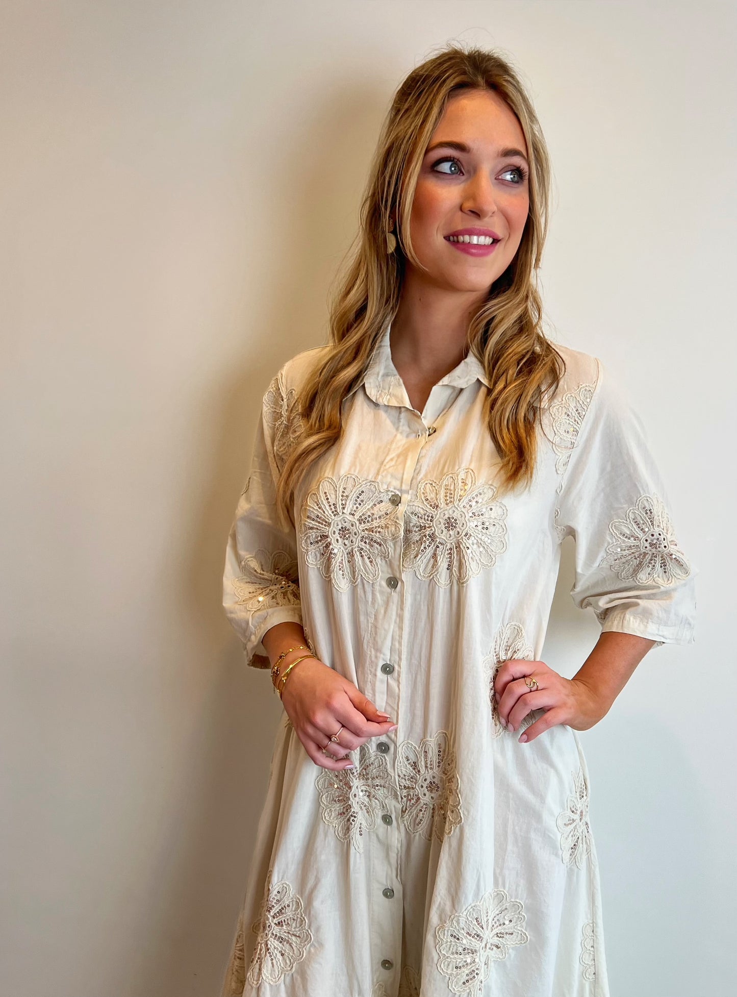 Maxi Jurk Fleur Beige (Last one!)