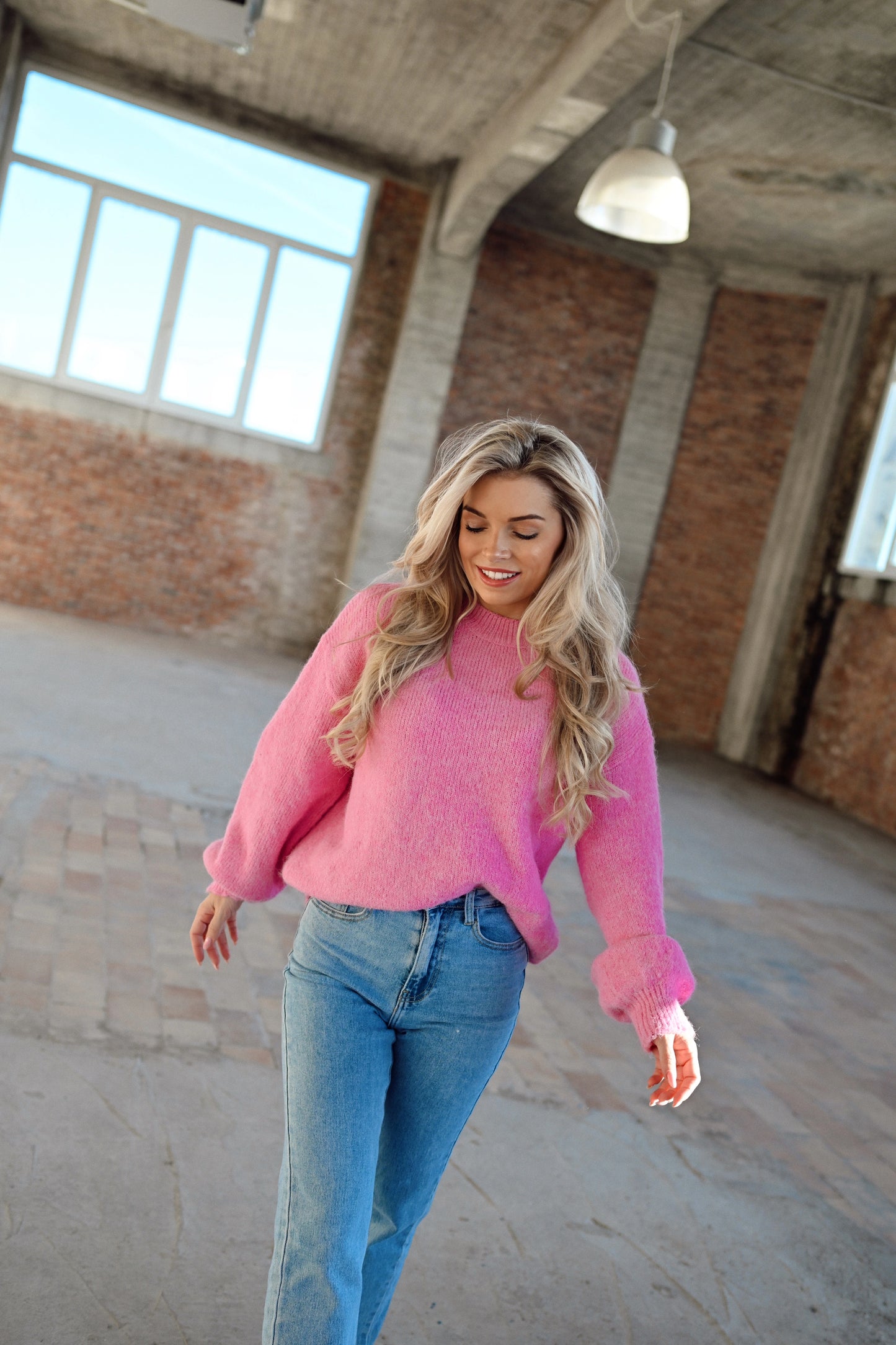 Pippa Knitted Sweater - Pink