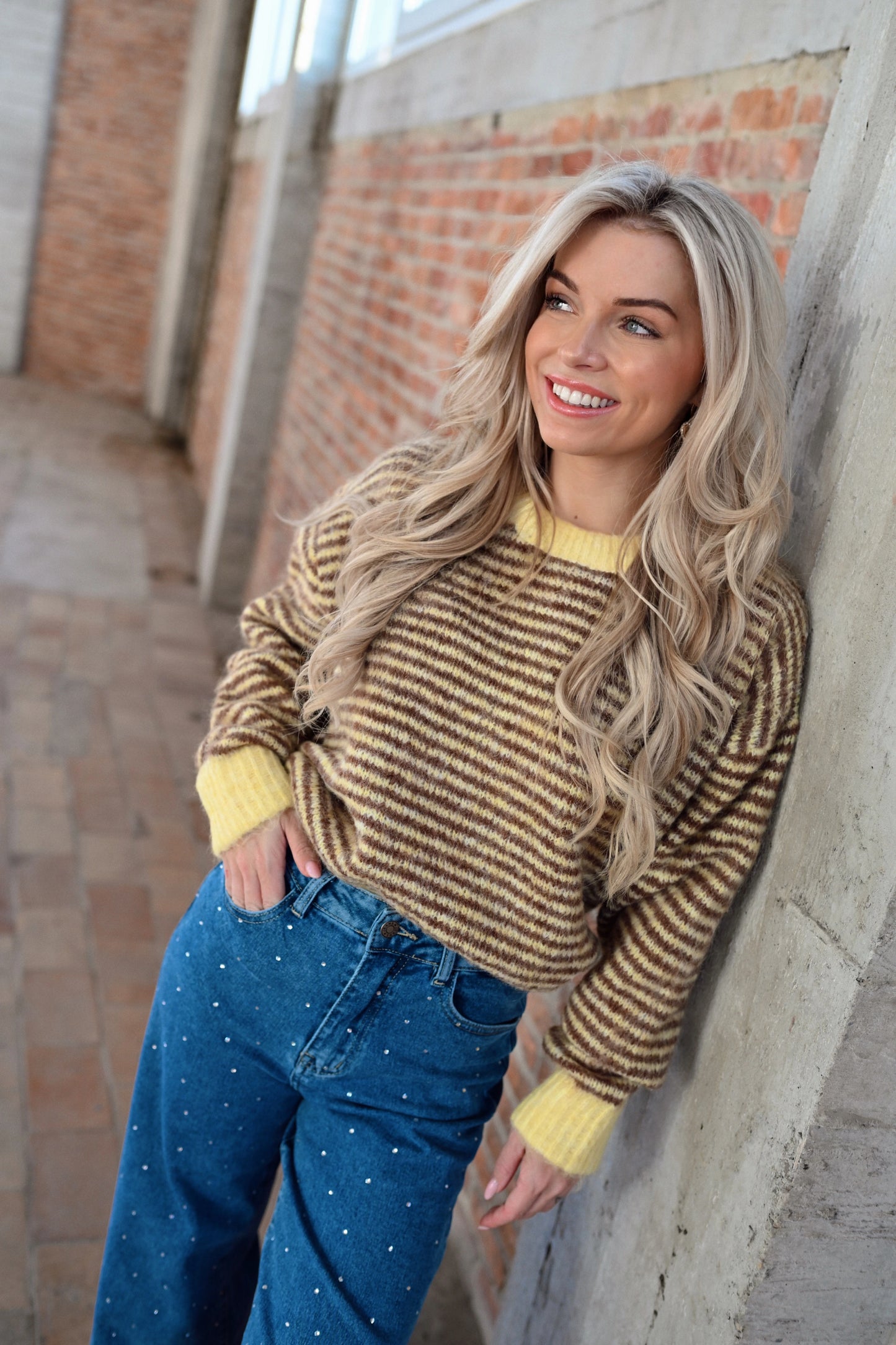Charlotte Sweater - Brown/Yellow