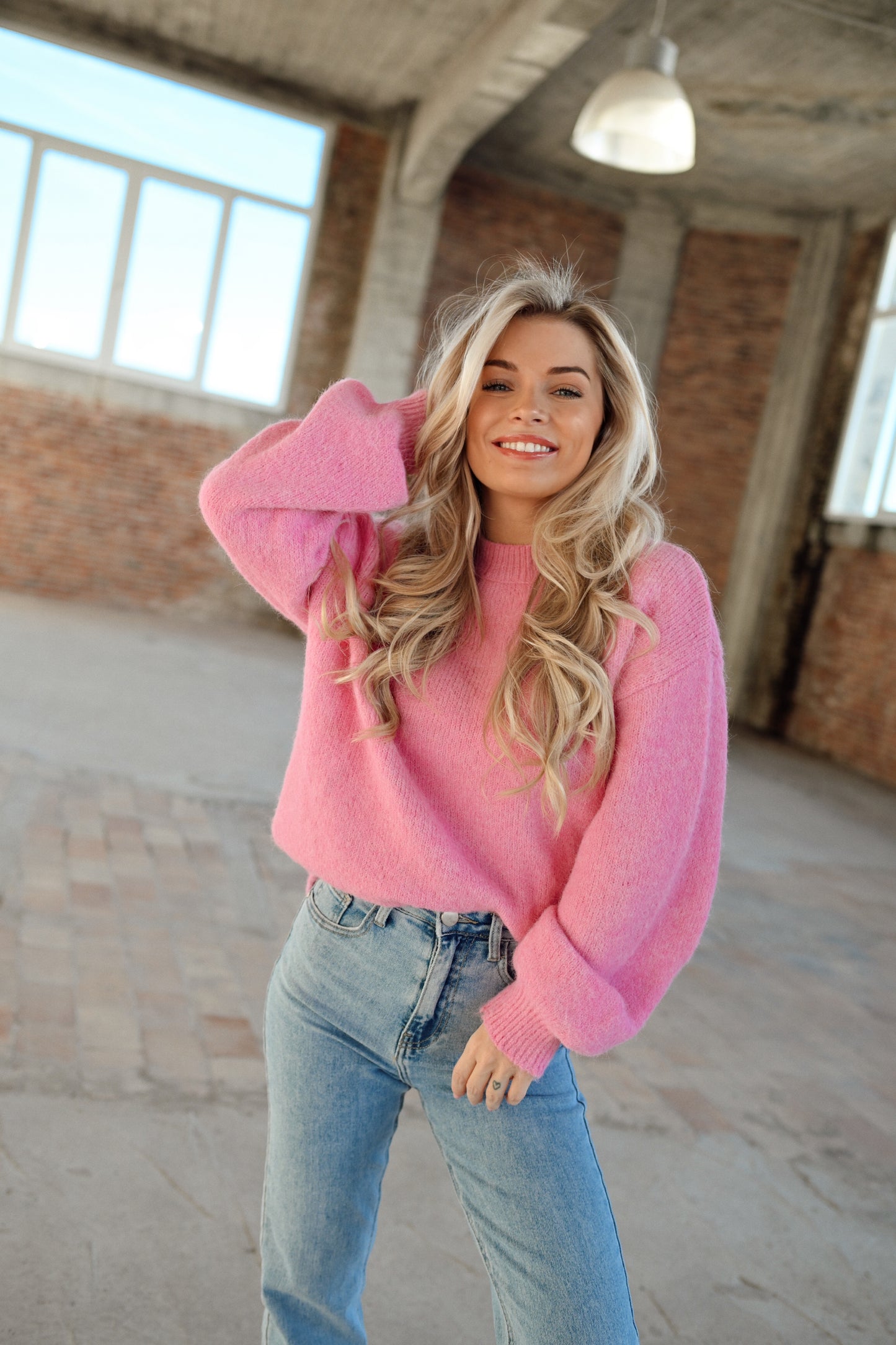 Pippa Knitted Sweater - Pink