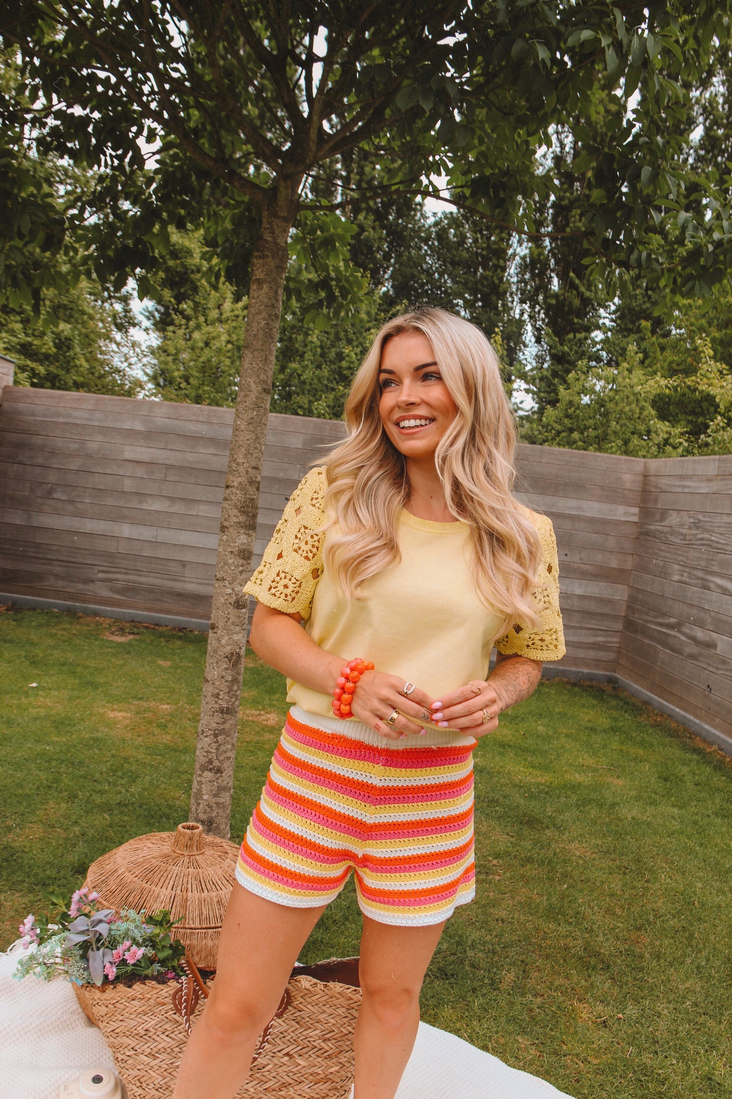 Gestreepte Short Claudia