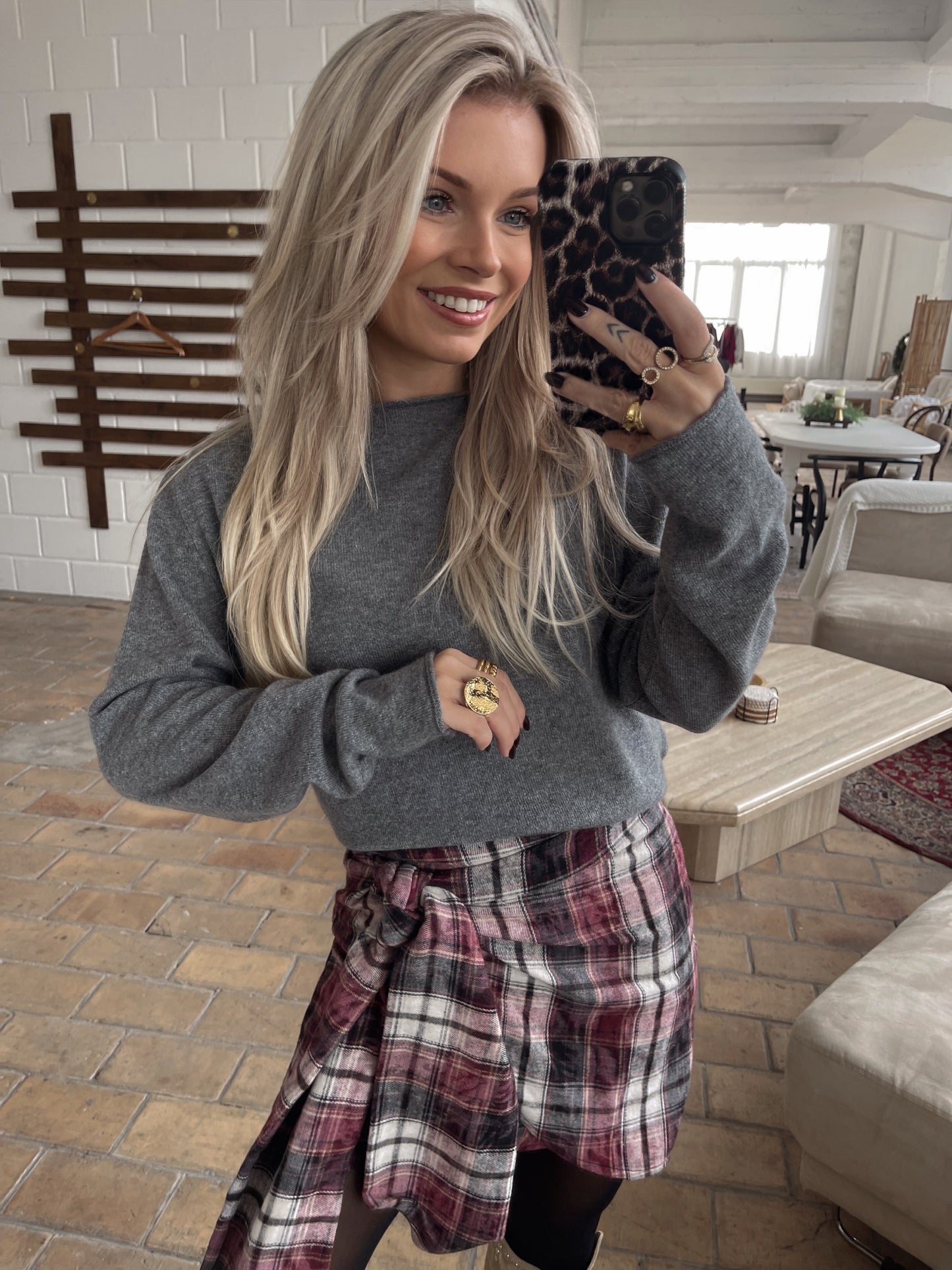 Trui Lina Cashmere Grijs