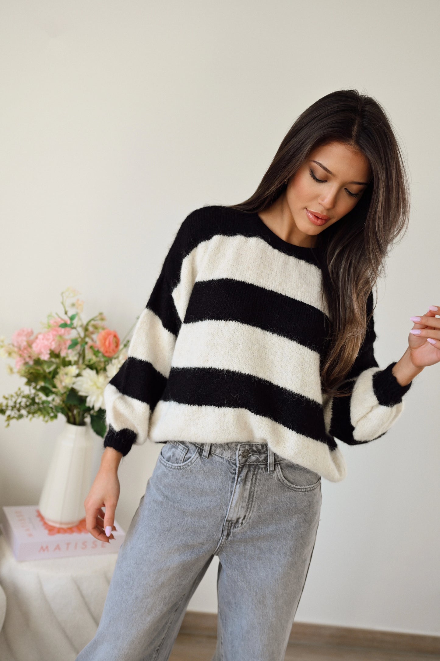 Striped Sweater Nella - Black