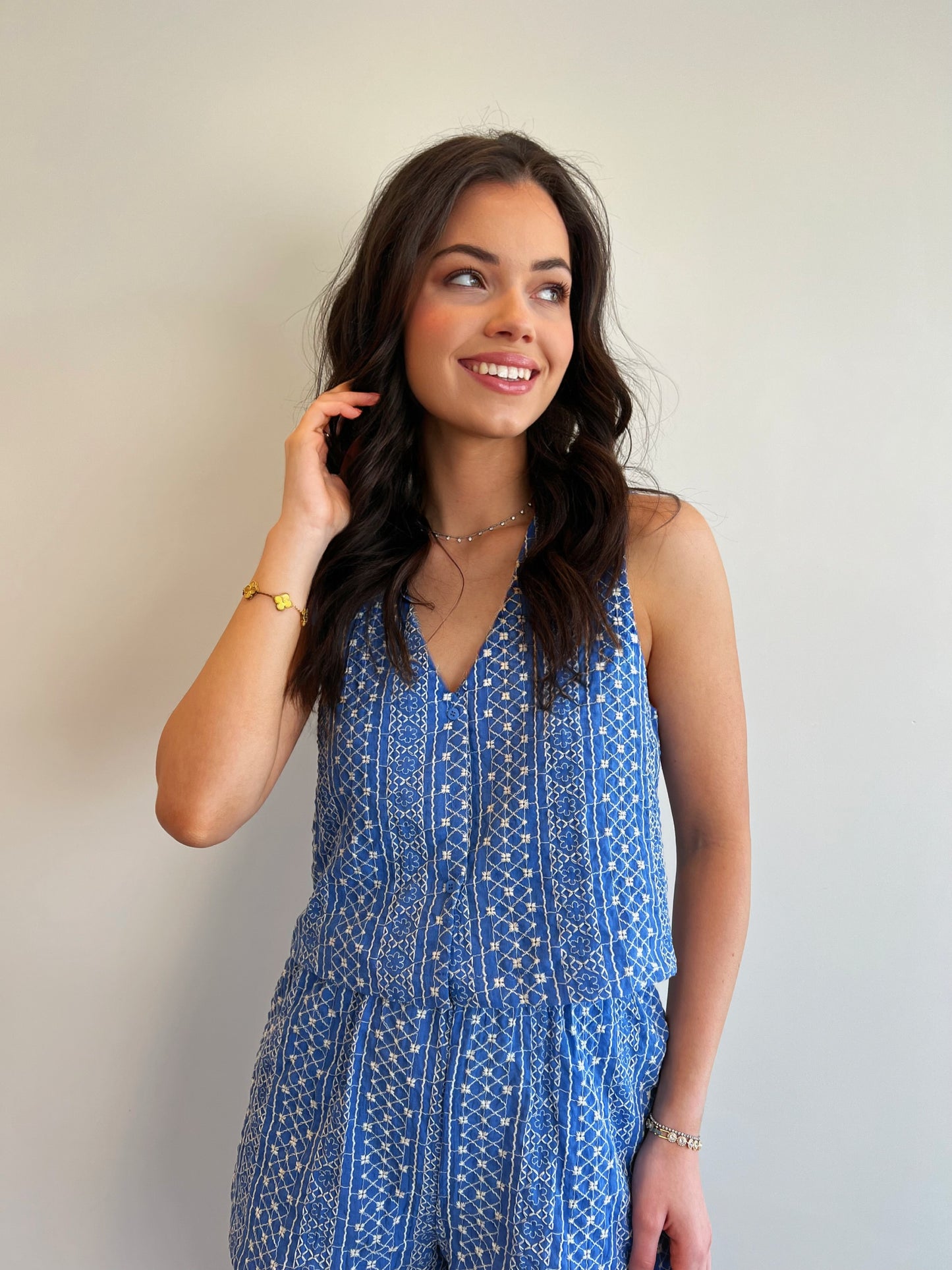 Set (Top + Short) Emilie Blauw