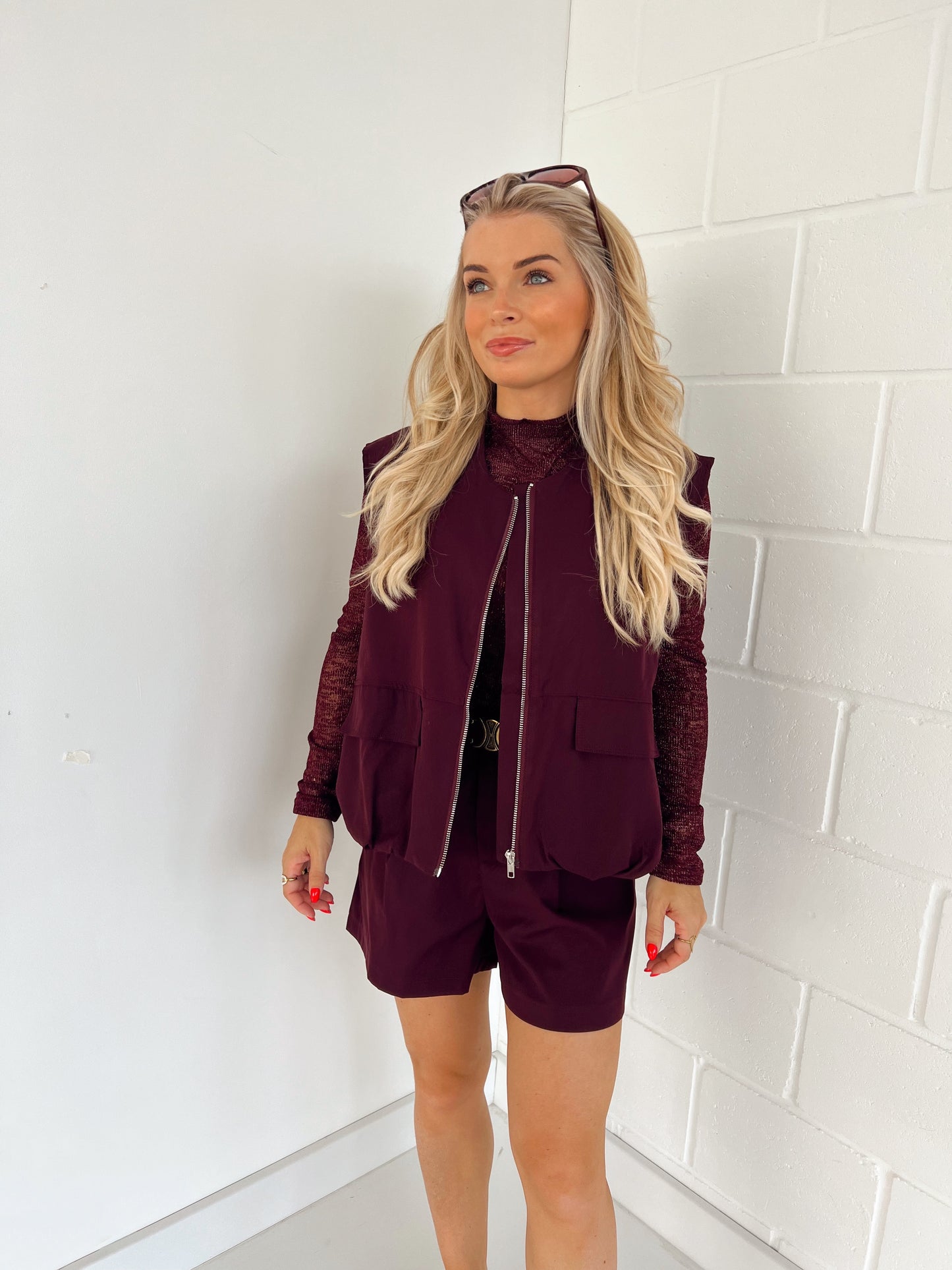 Mouwloze Vest Odile Bordeaux (Last one!)