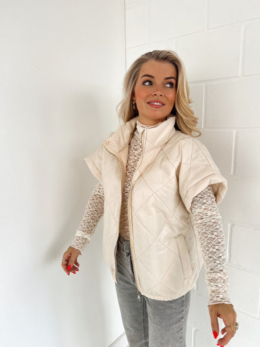 Gewatteerde Vest Ecru