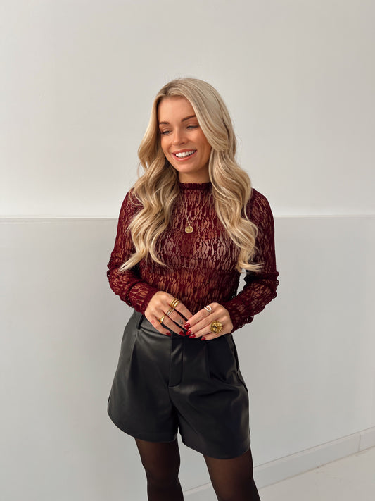 Lace Top Jacqueline Bordeaux