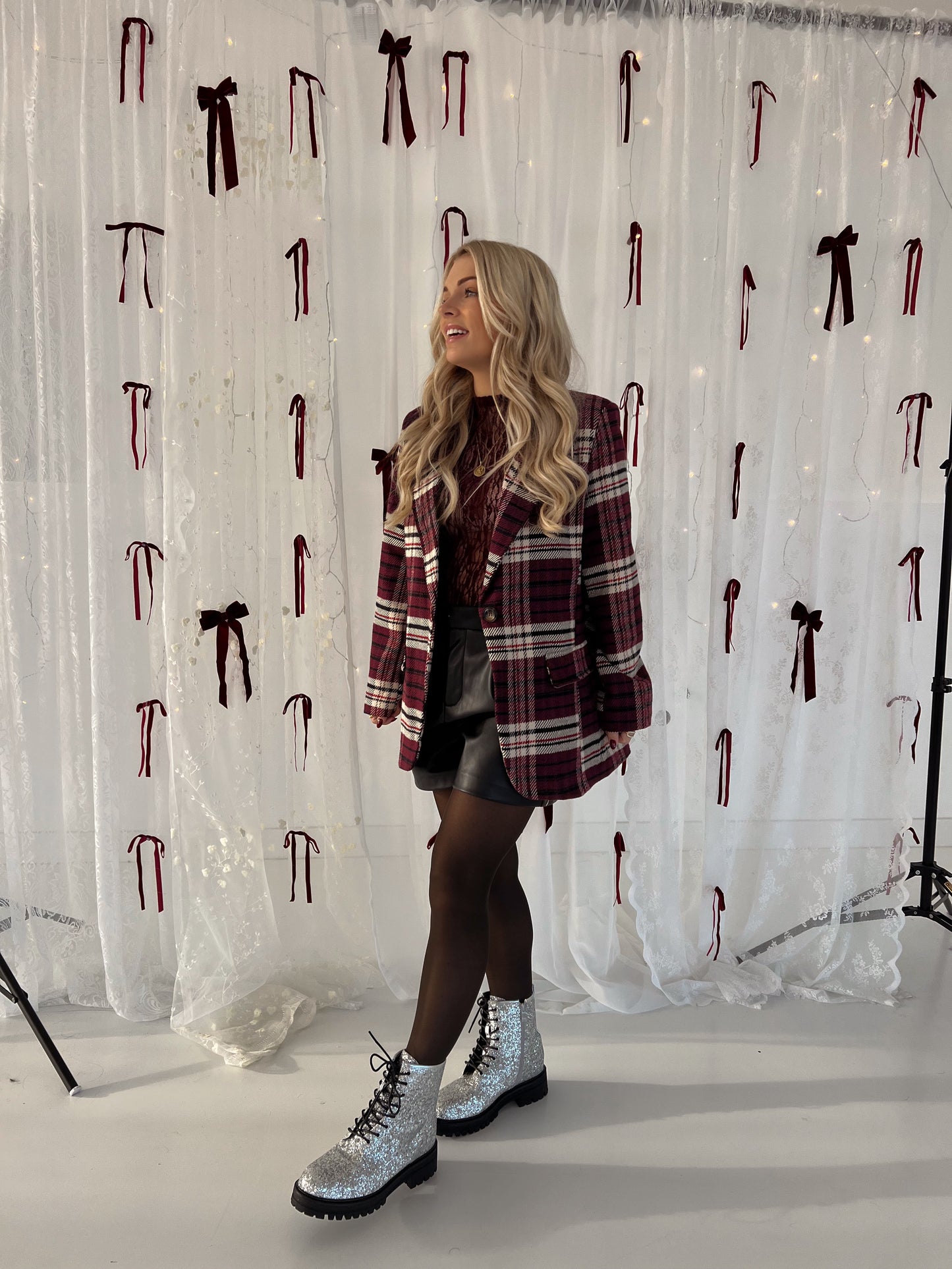 Carreaux Blazer Lott Bordeaux