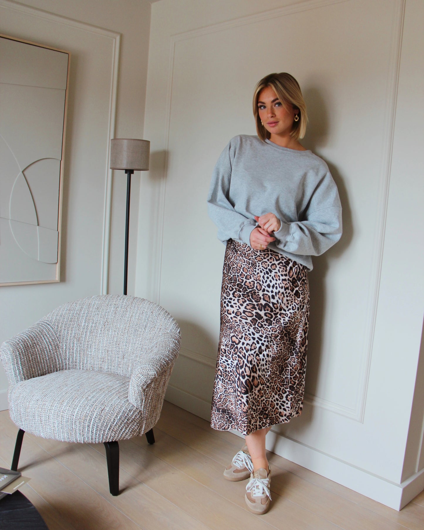 Tess Satijn Leopard Rok (Last one!)