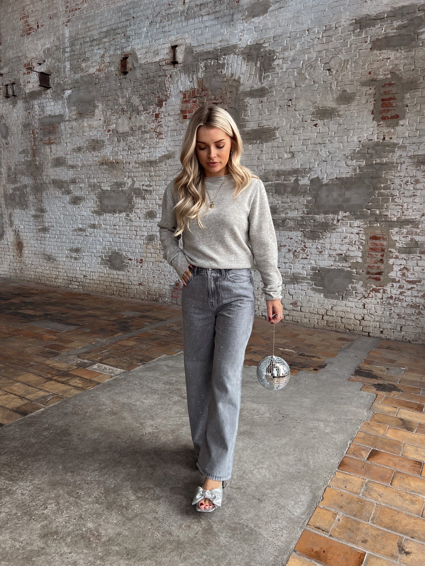 Alix Strass Jeans Grijs (Last one!)