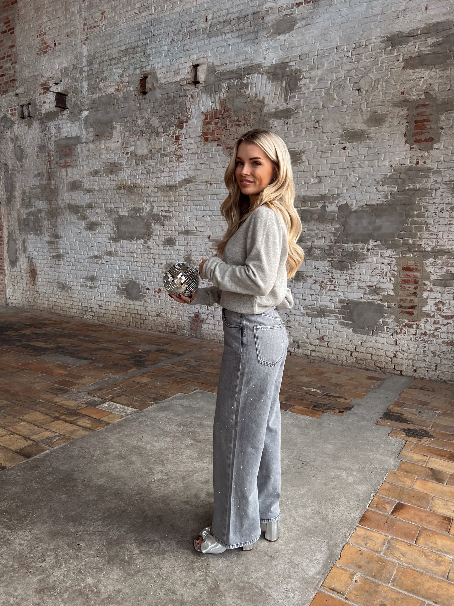 Alix Strass Jeans Grijs (Last one!)