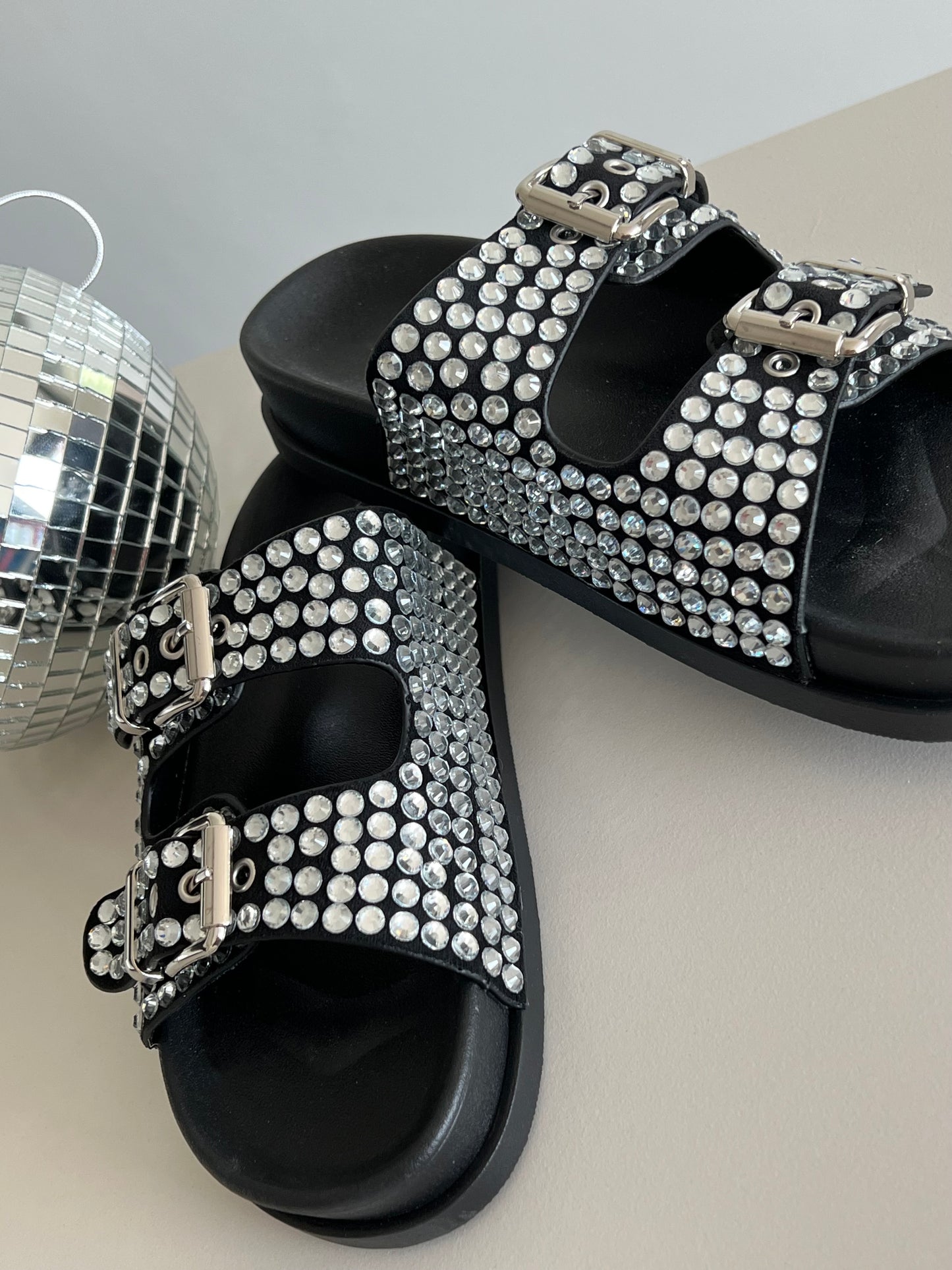 Sandalen Strass Gia Zwart