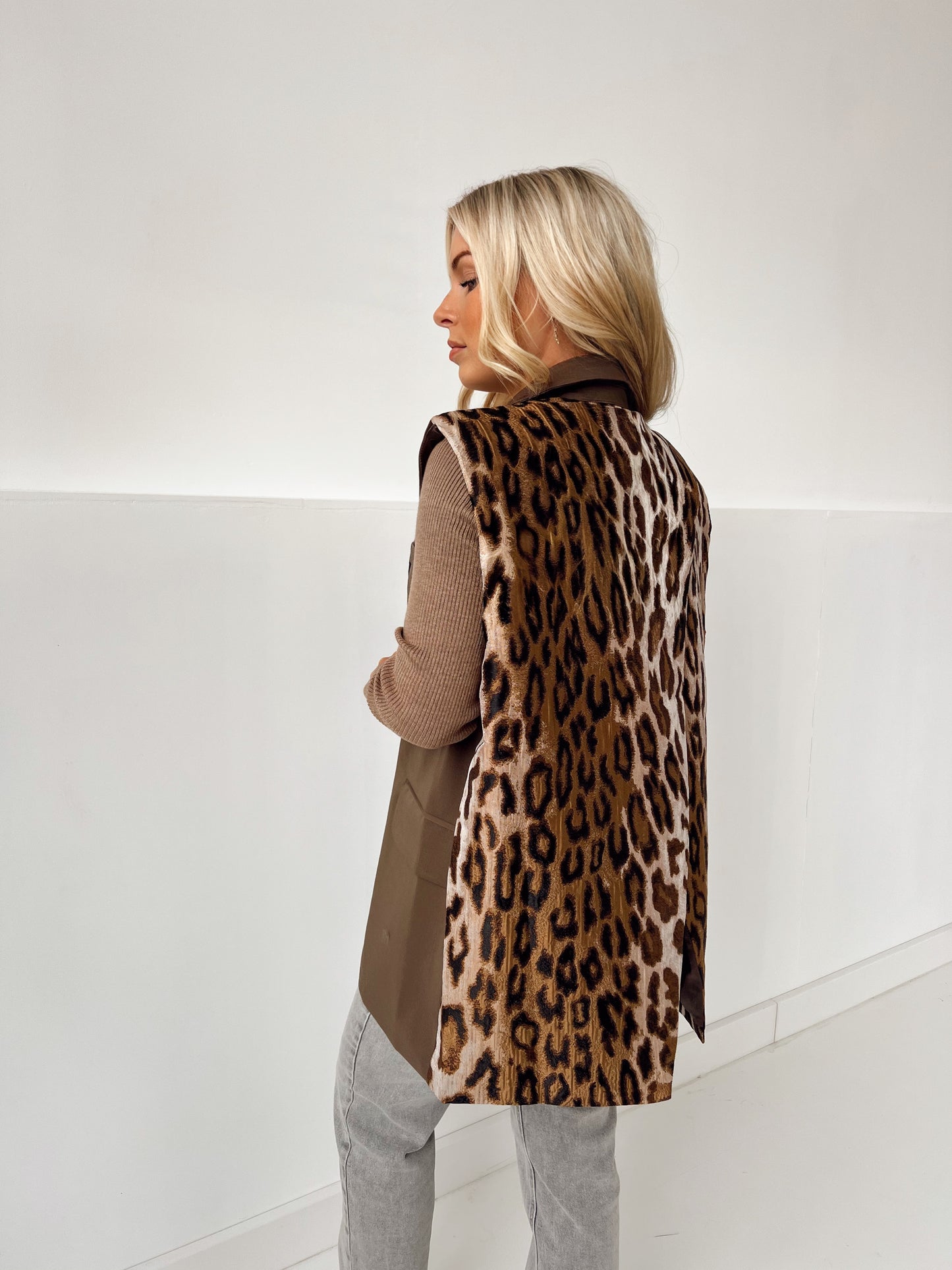 Jytte Blazer Leopard Bruin
