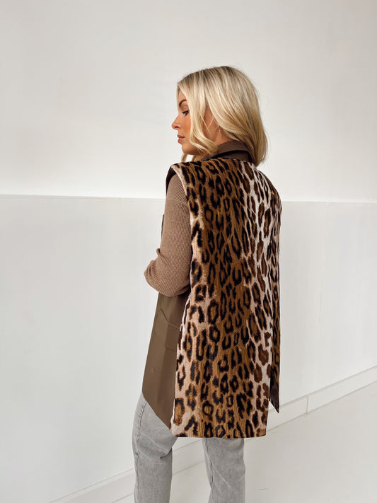 Jytte Blazer Leopard Bruin