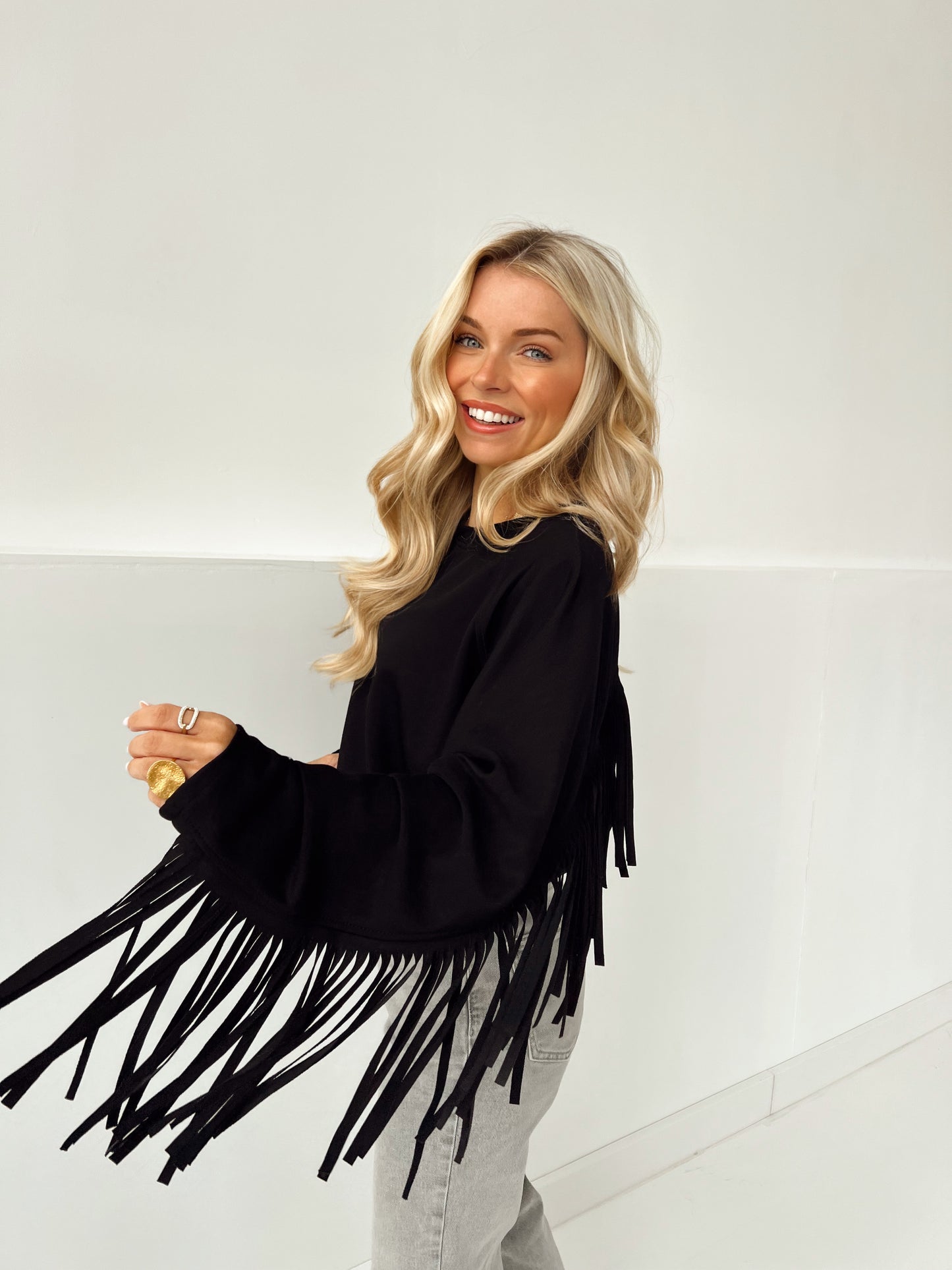 Fringe Sweater Zwart (Last one!)