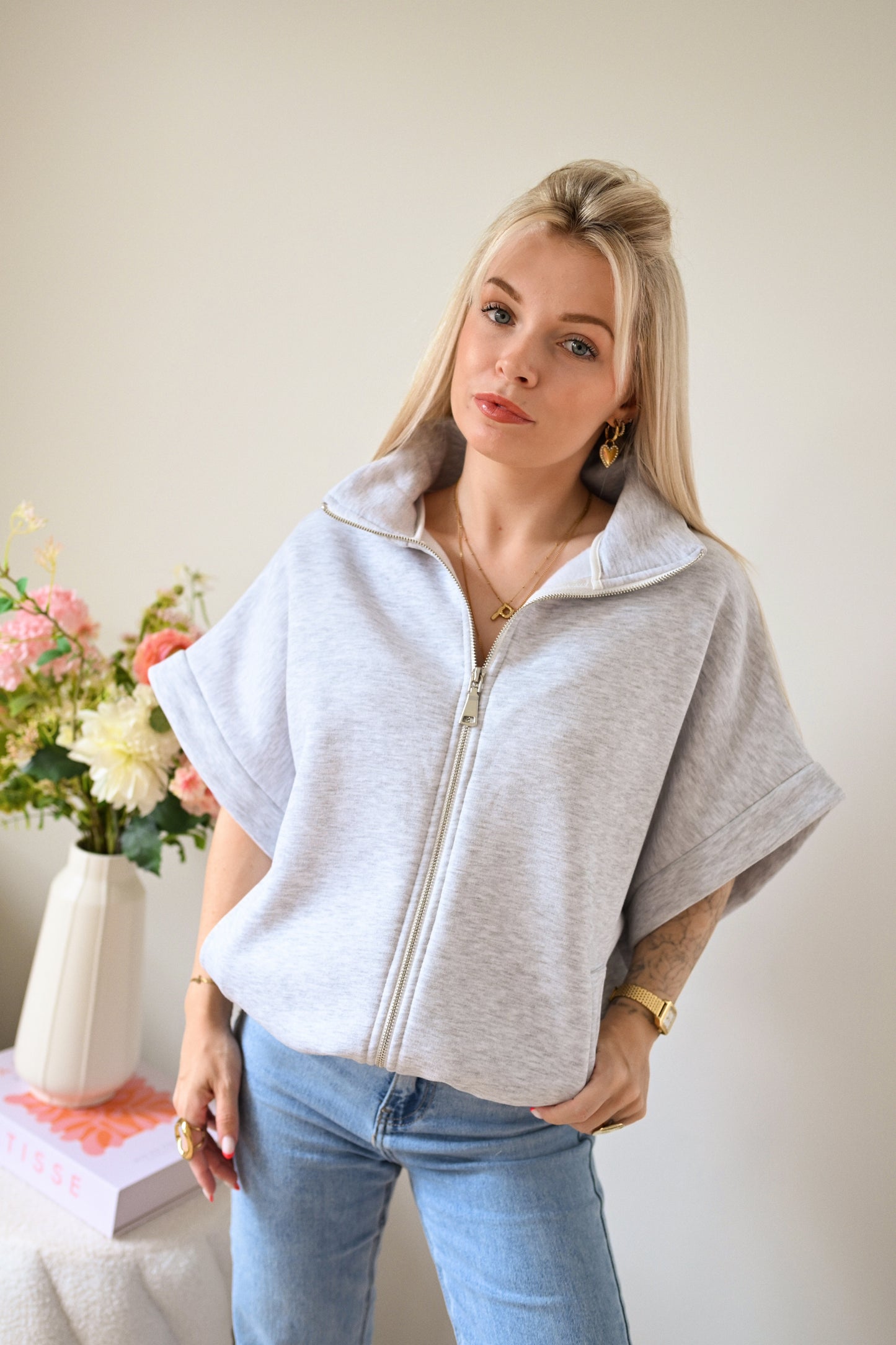 Lina Comfy Gilet - Grijs