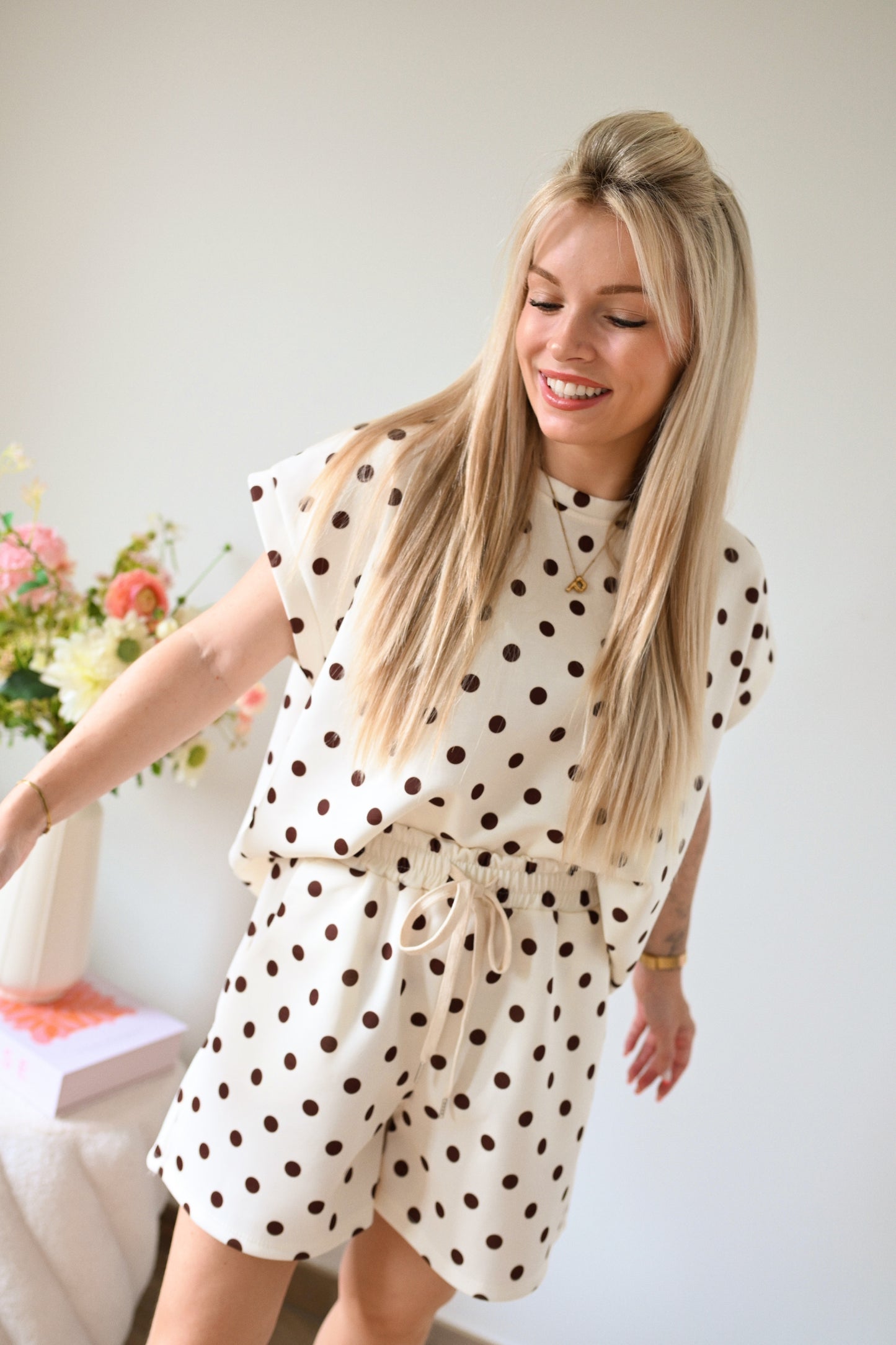Polkadot Comfy Set - Ecru