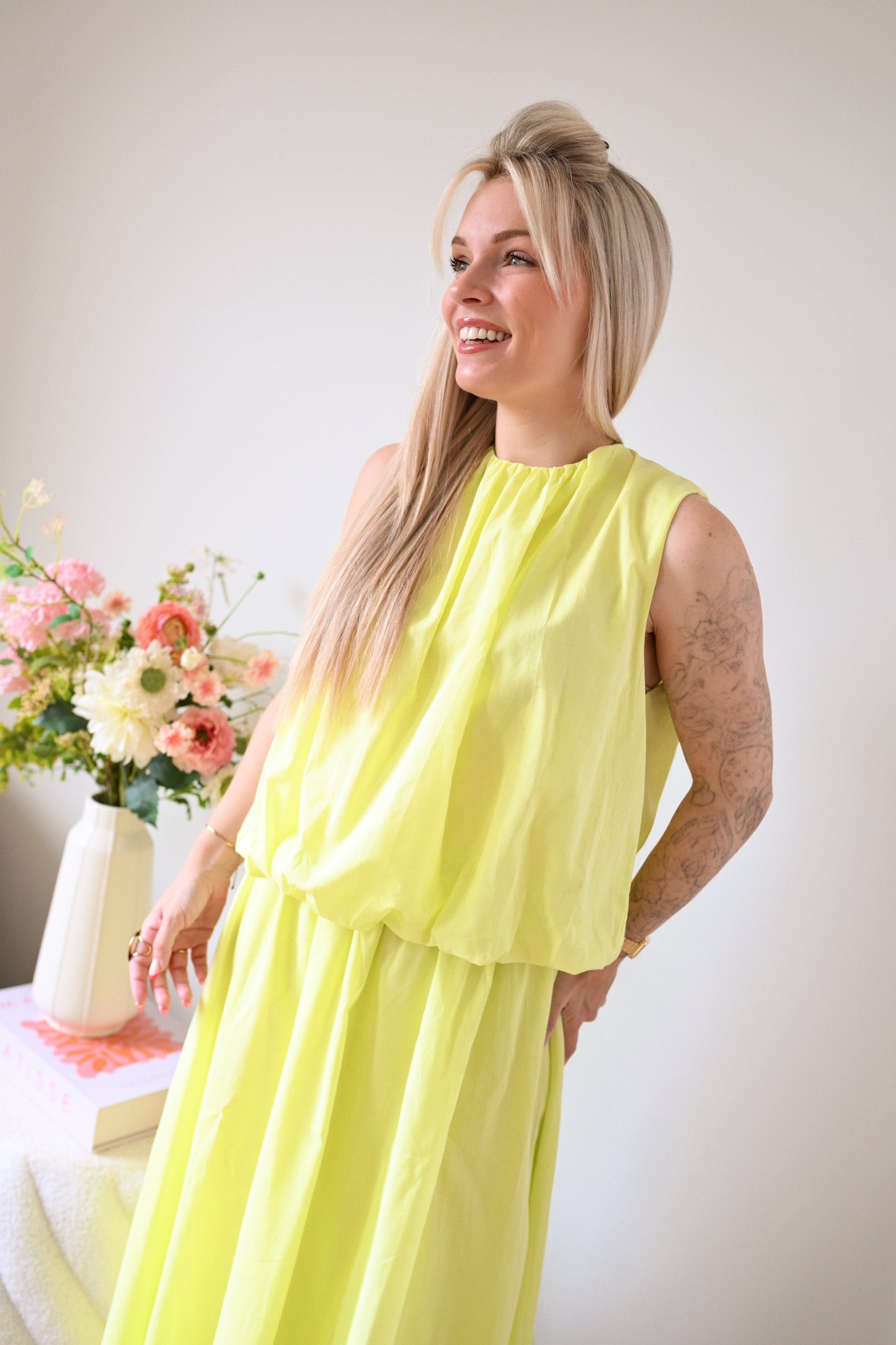 Nona Top - Neon Geel