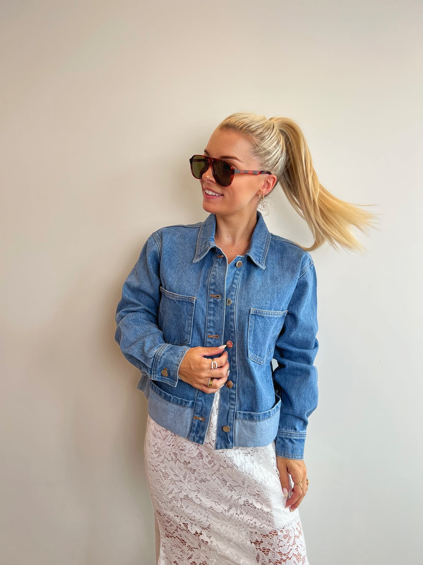 Denim Jas Sophia Blauw