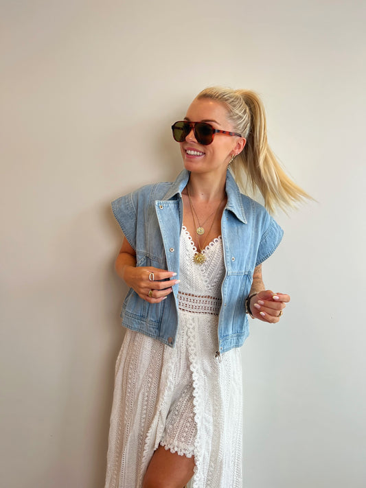 Denim Vest Romee Blauw