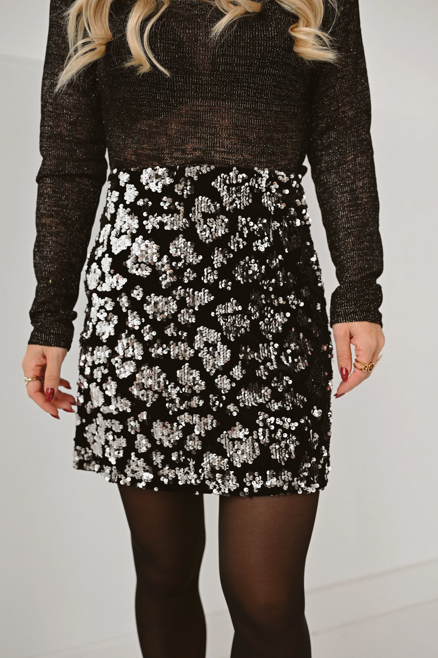 Leopard Sequin Rok