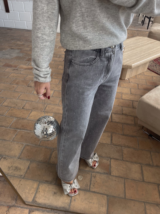Alix Strass Jeans Grijs
