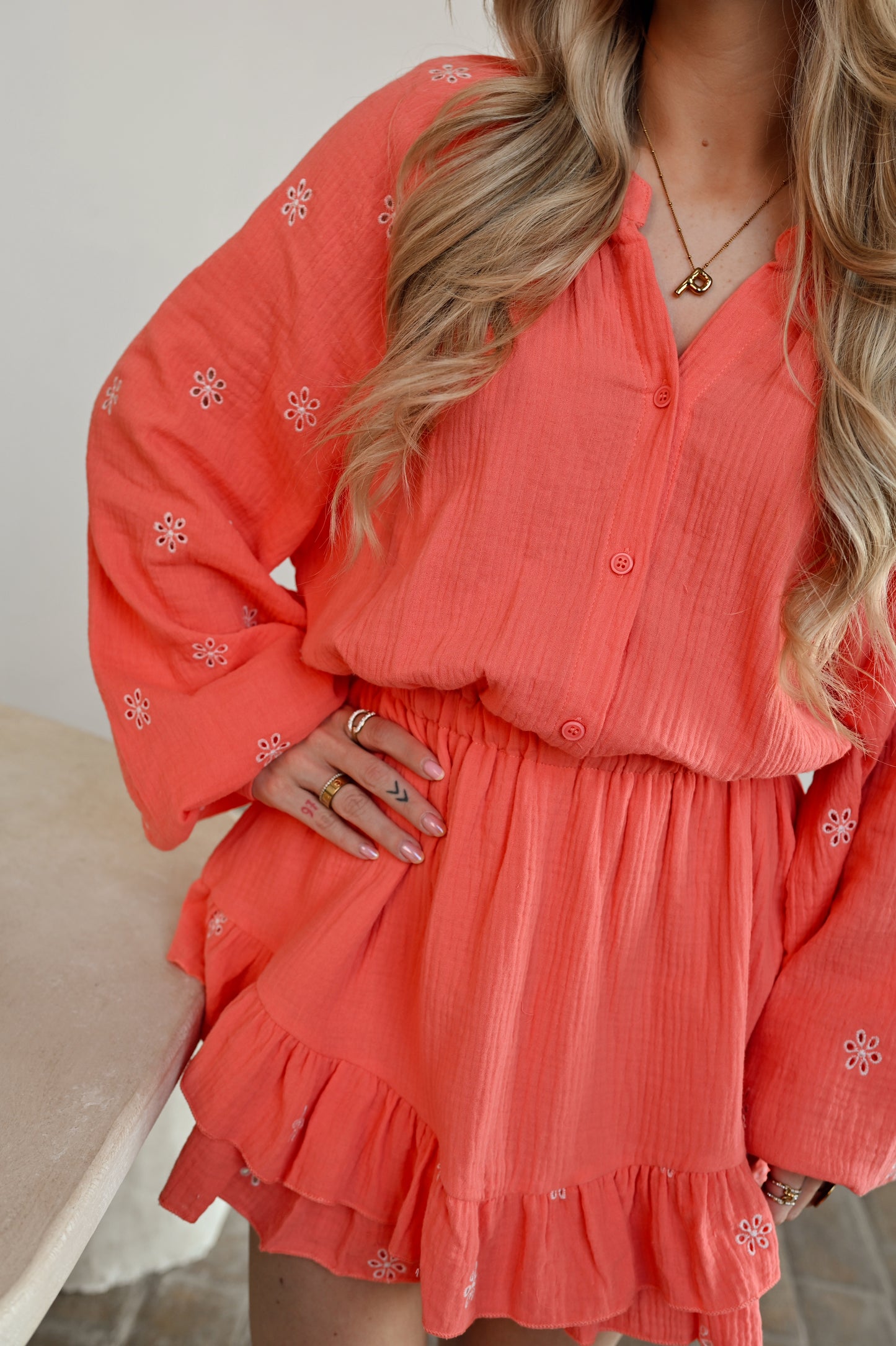 Myla Tetra Playsuit - Koraal