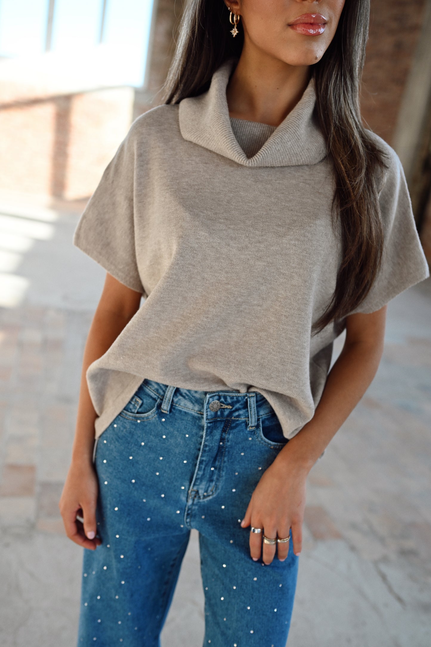 Estelle Rolkraag - Taupe