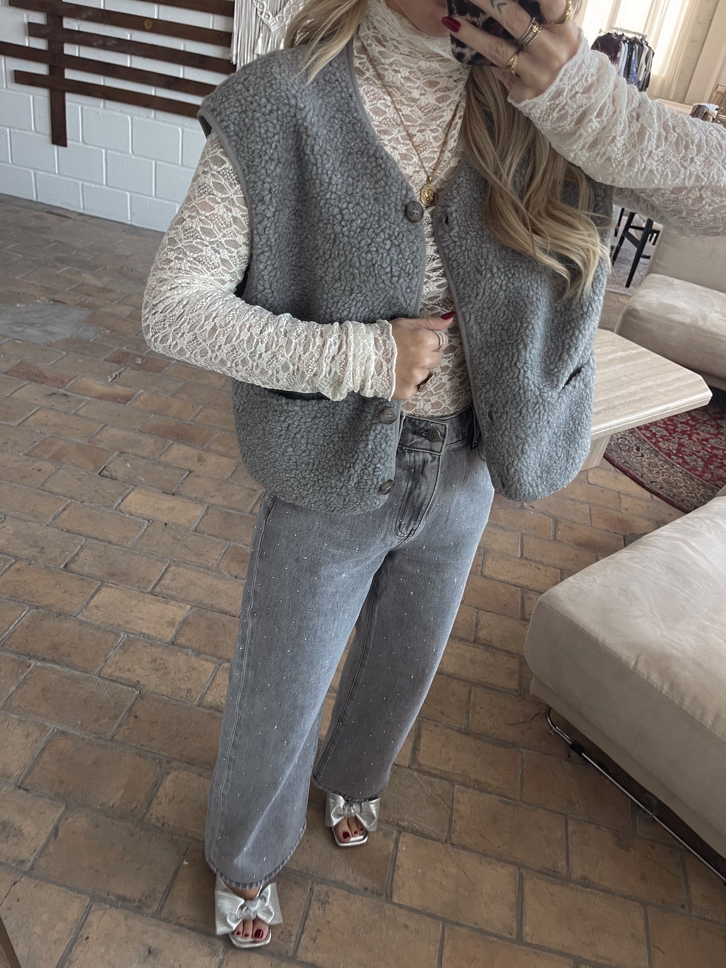 Alix Strass Jeans Grijs (Last one!)