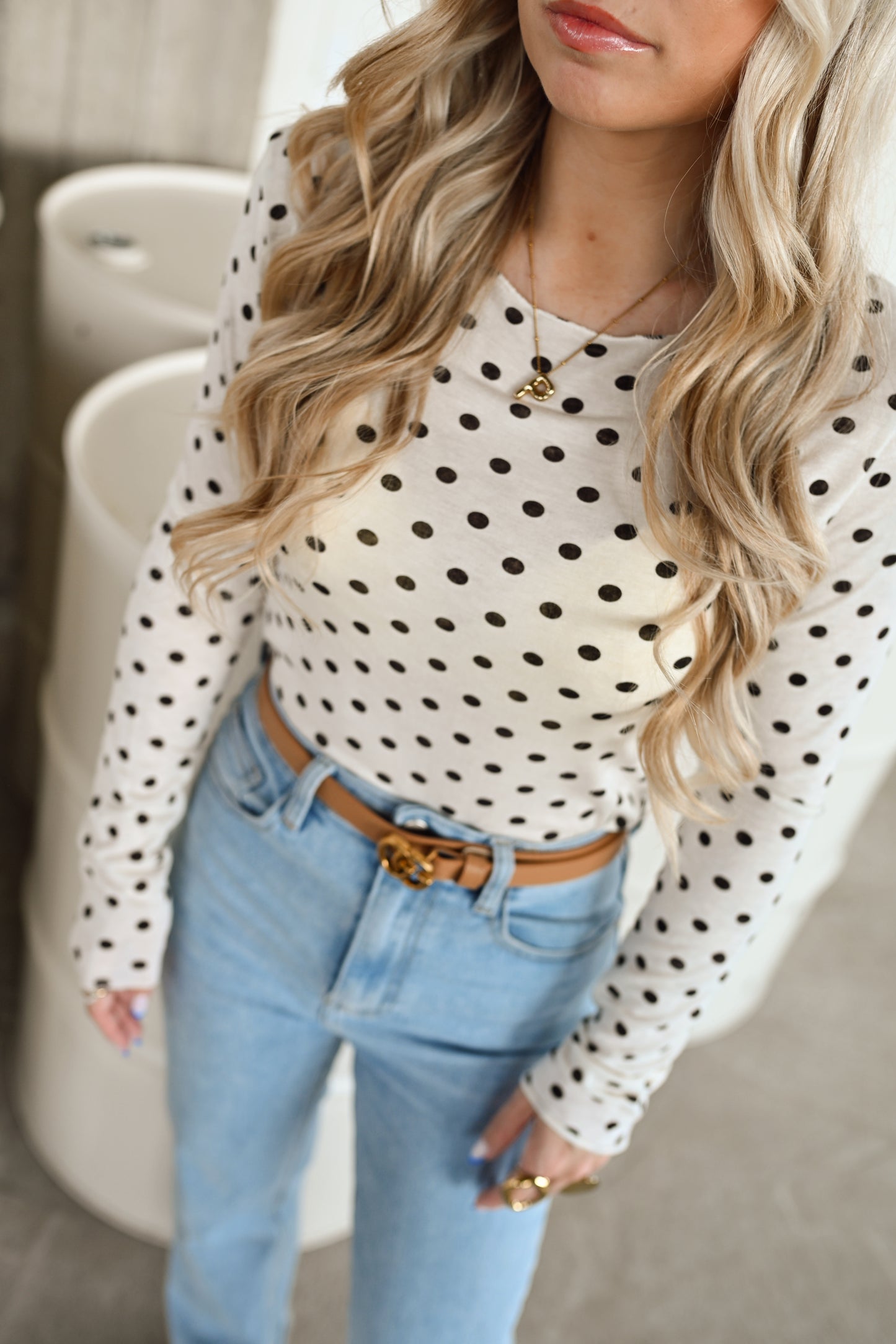 Polkadot Top - Wit (Last one!)