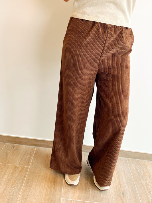 Velours Broek Bruin