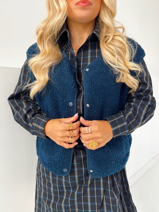 Benthe Teddy Gilet Blauw (Last one!)