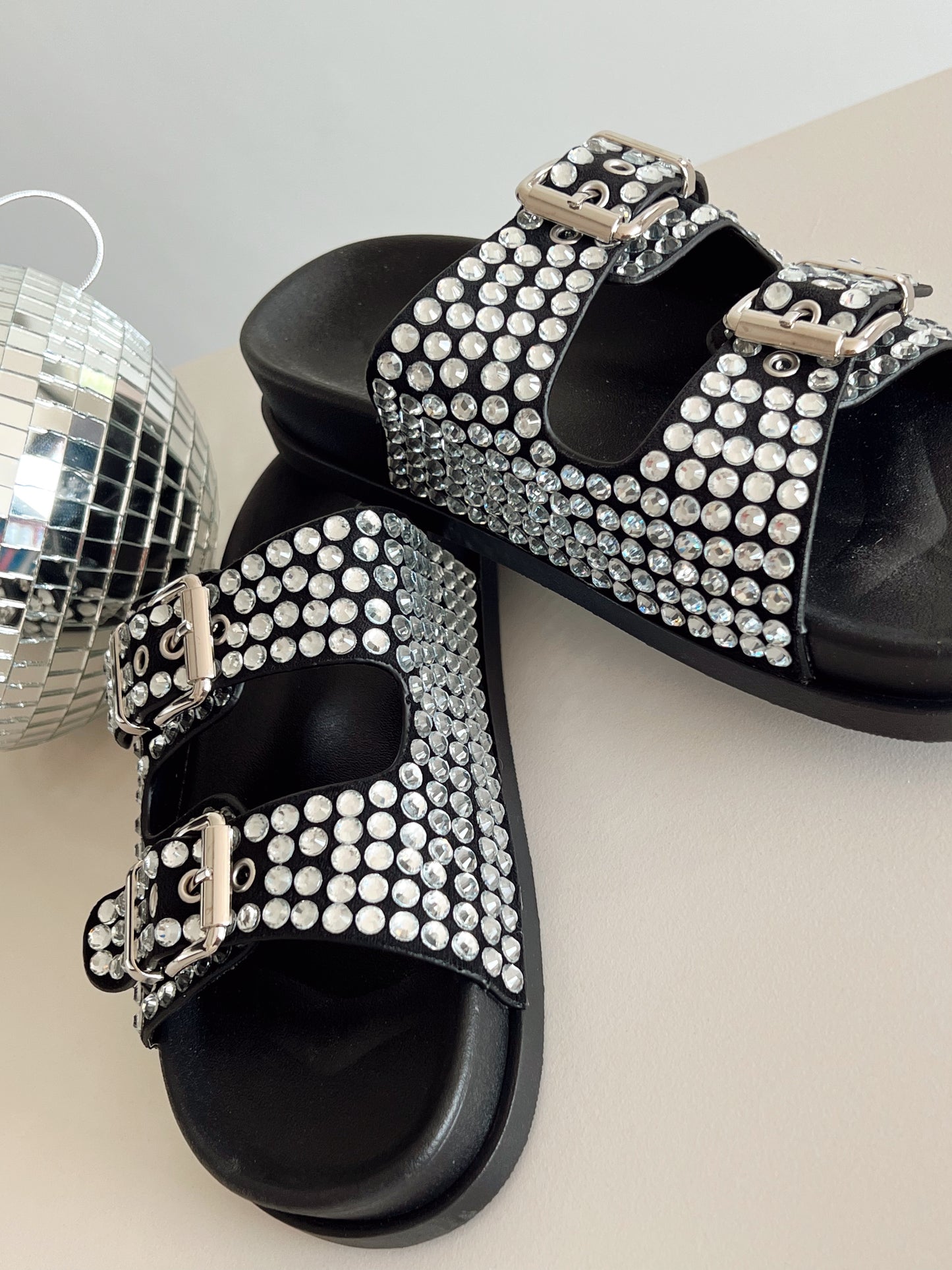 Sandalen Strass Gia Zwart