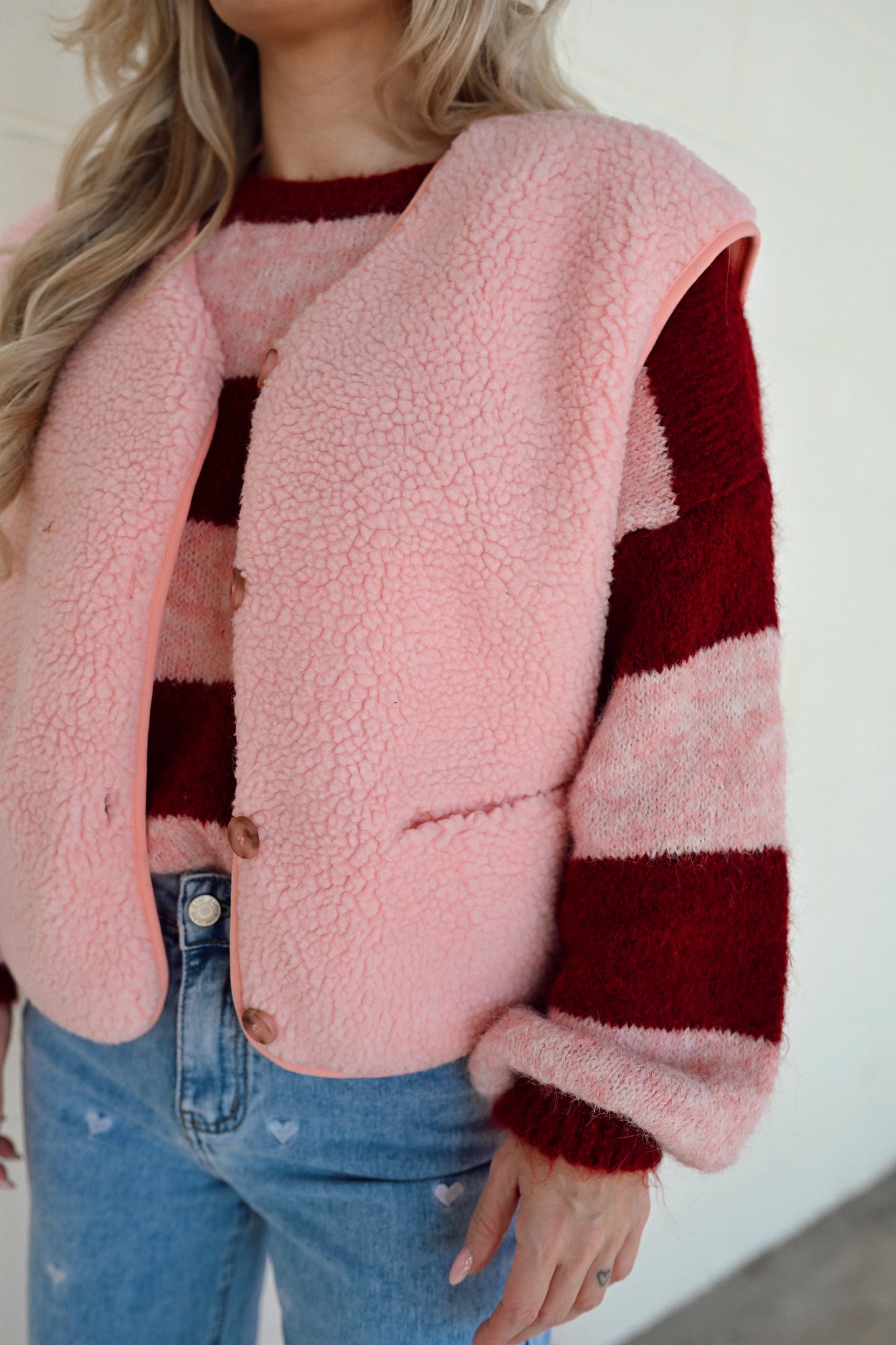 Noa Teddy Gilet - Roze (Last one!)