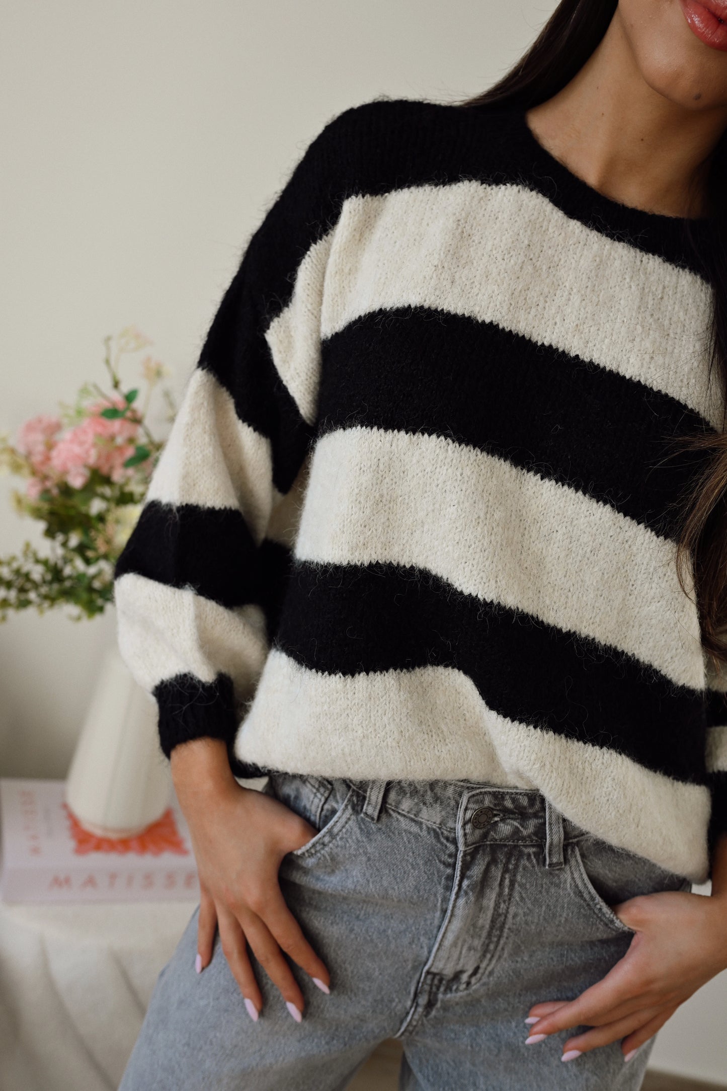 Striped Sweater Nella - Black