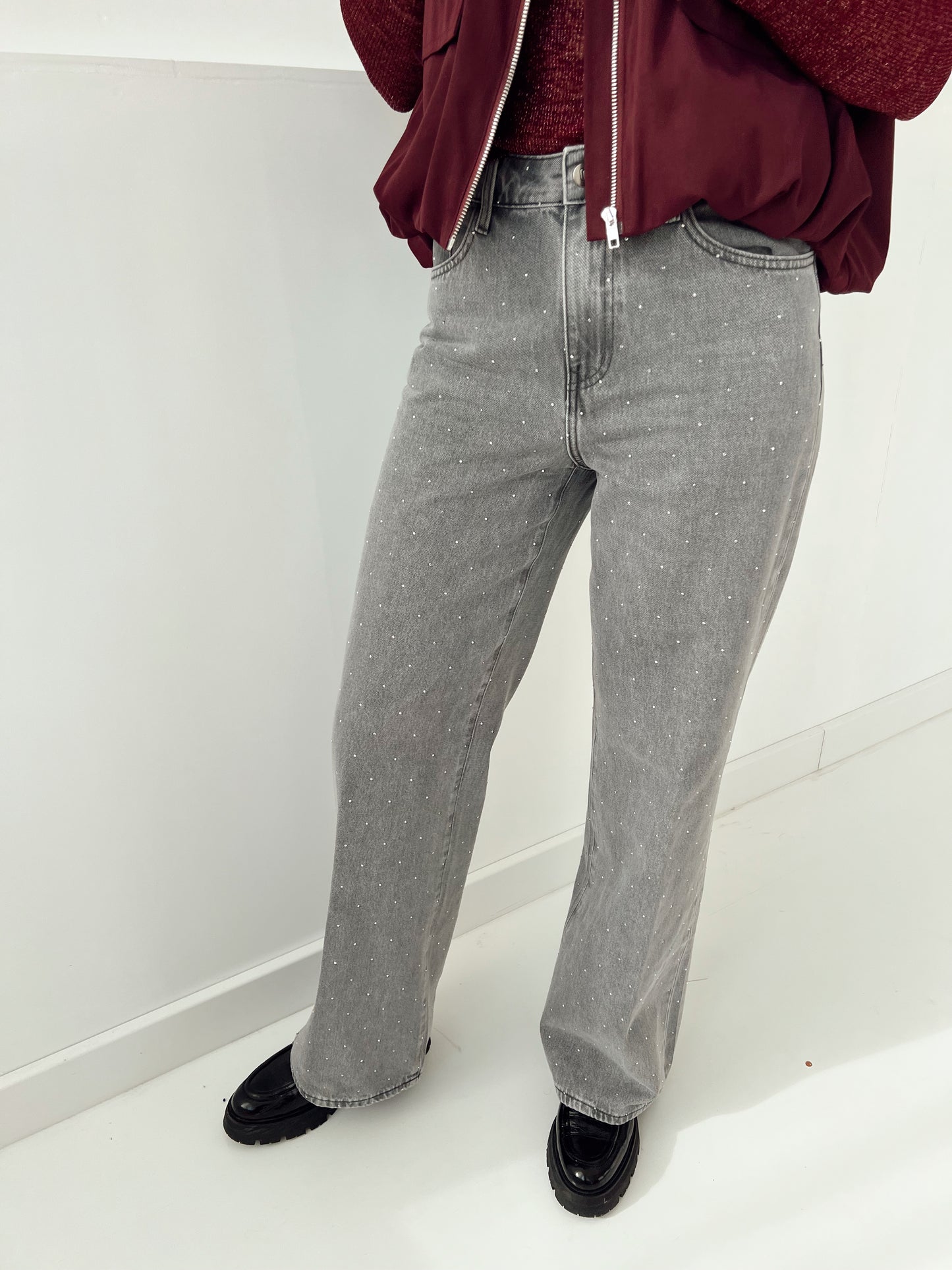 Alix Strass Jeans Grijs (Last one!)