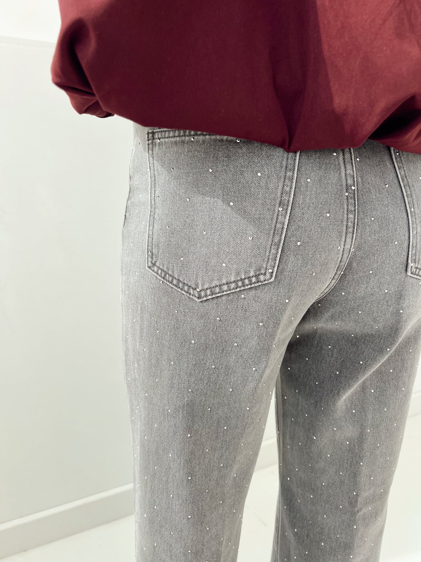 Alix Strass Jeans Grijs (Last one!)