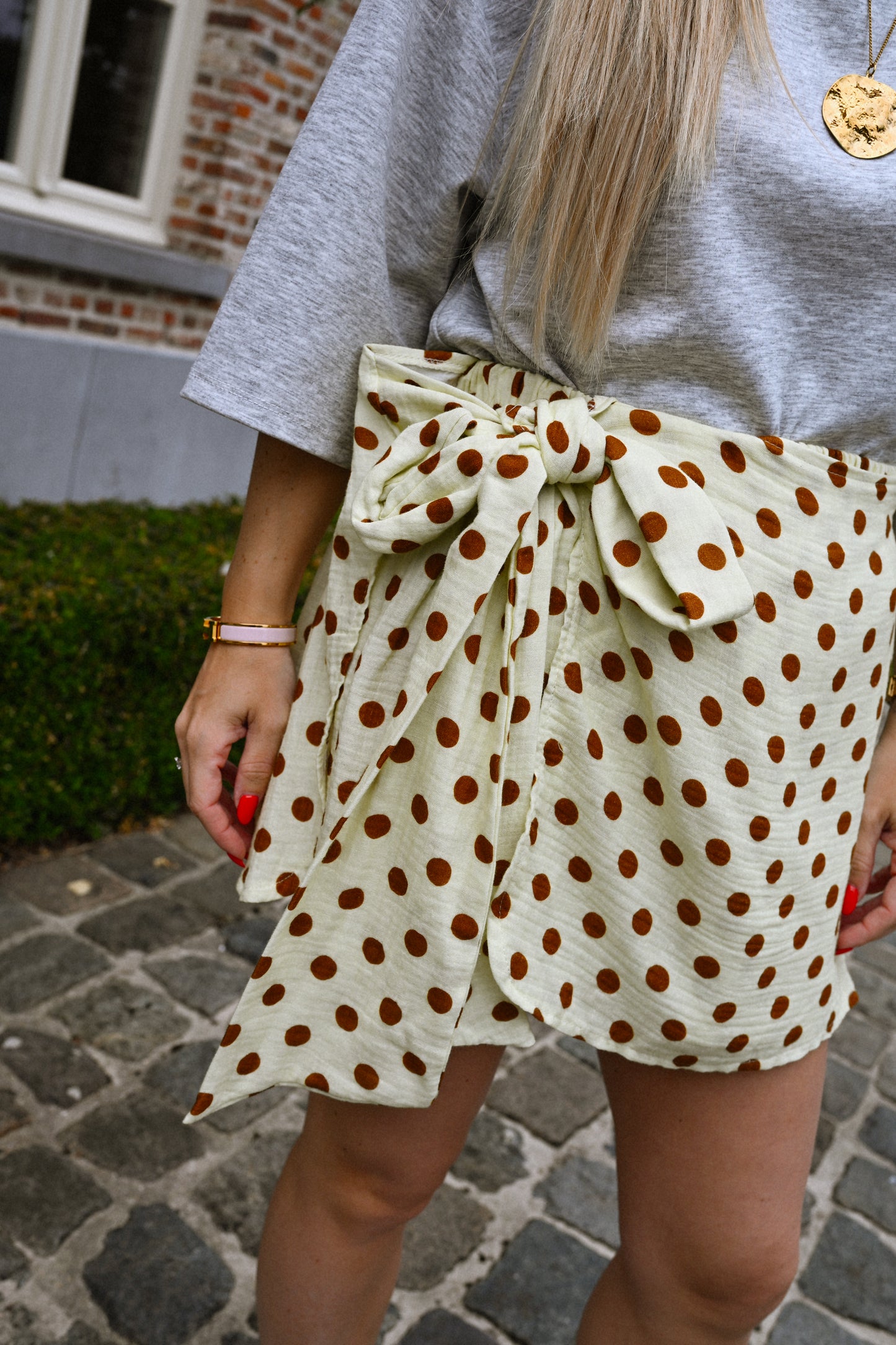 Tetra Polkadot Skort - Geel