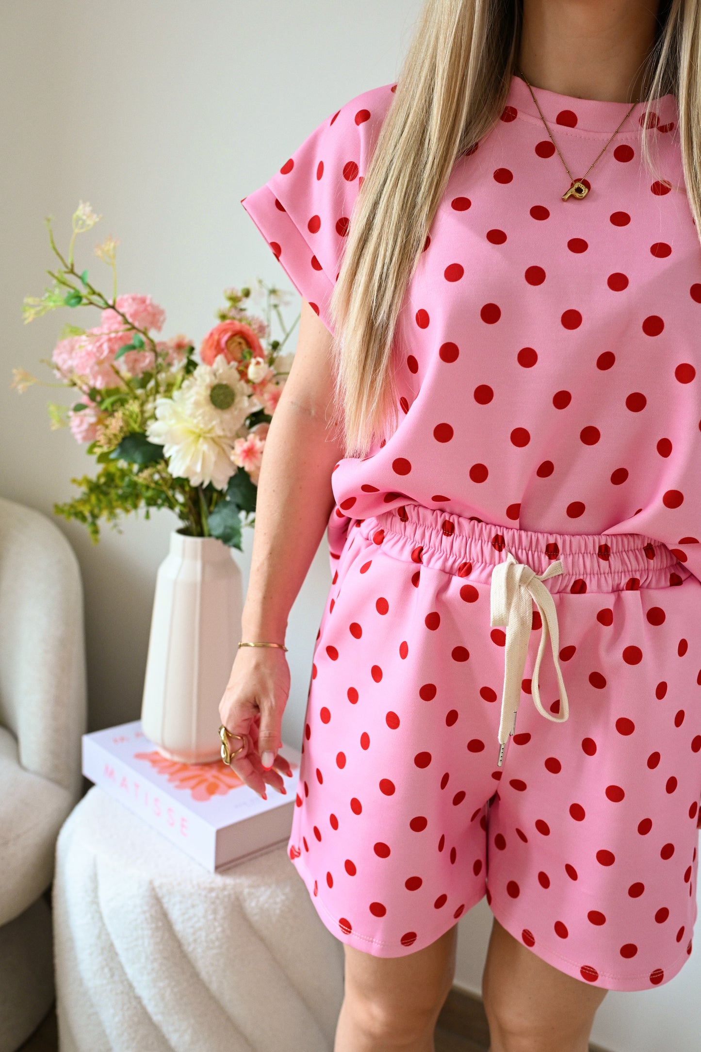 Polkadot Comfy Set - Roze