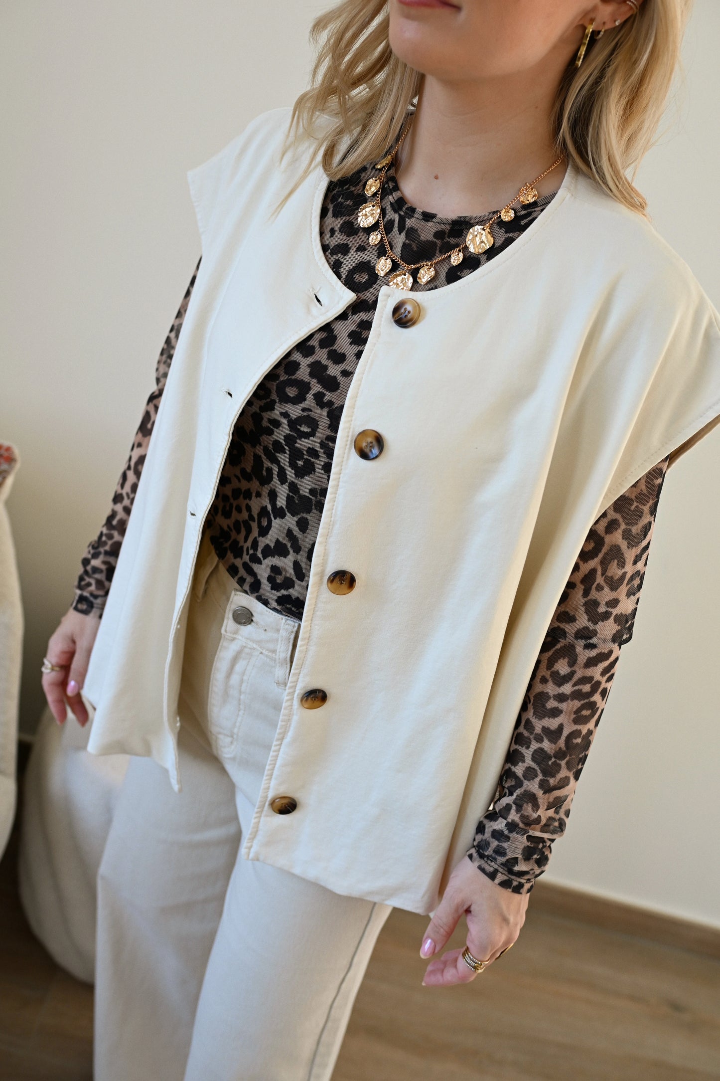 Balloon Gilet - Ecru