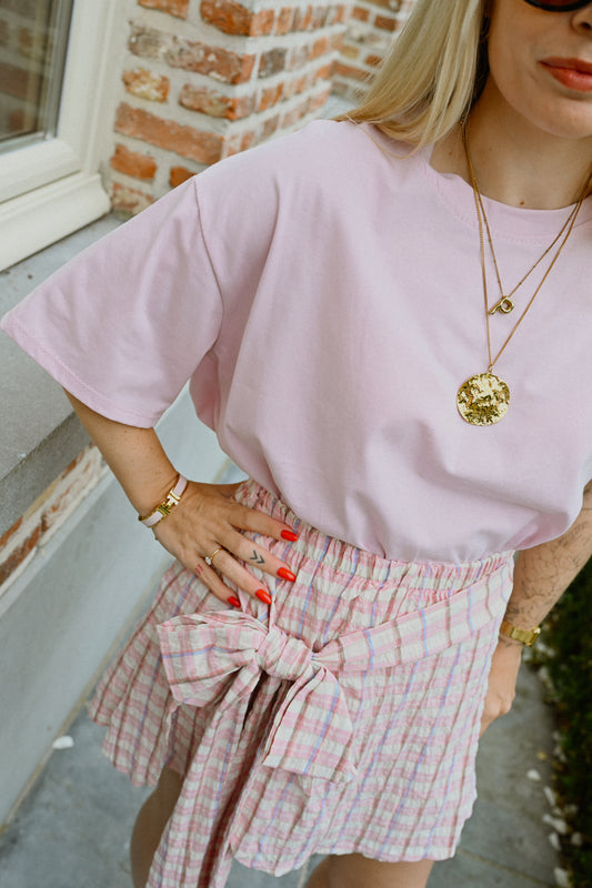 Tetra Carreaux Skort - Roze