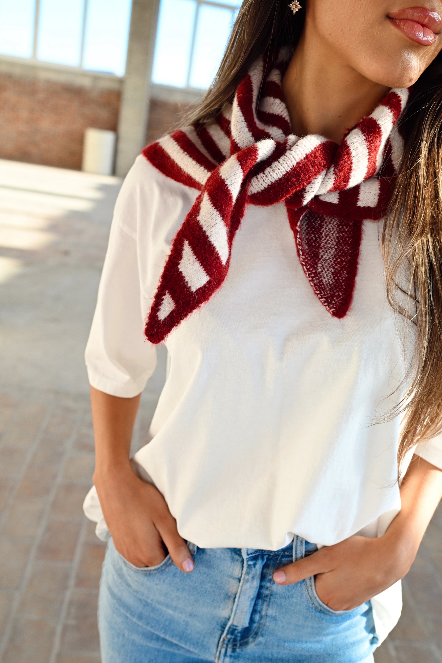 Wollen Sjaaltje Bordeaux (Last one!)